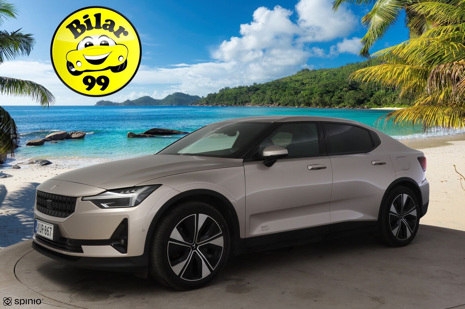 Polestar 2 2023 Long Range Single Motor, 170kW *Lasikatto / Koukku / ILP / ACC / H&K / 360° / LED / Sporttipenkki Muistilla / Navi* - 1-om Suomi-auto / Akku kuntotarkastettu SoH 96,1% / 2x Latauskaapelit /  Kahdet Renkaat / Merkkihuollettu!