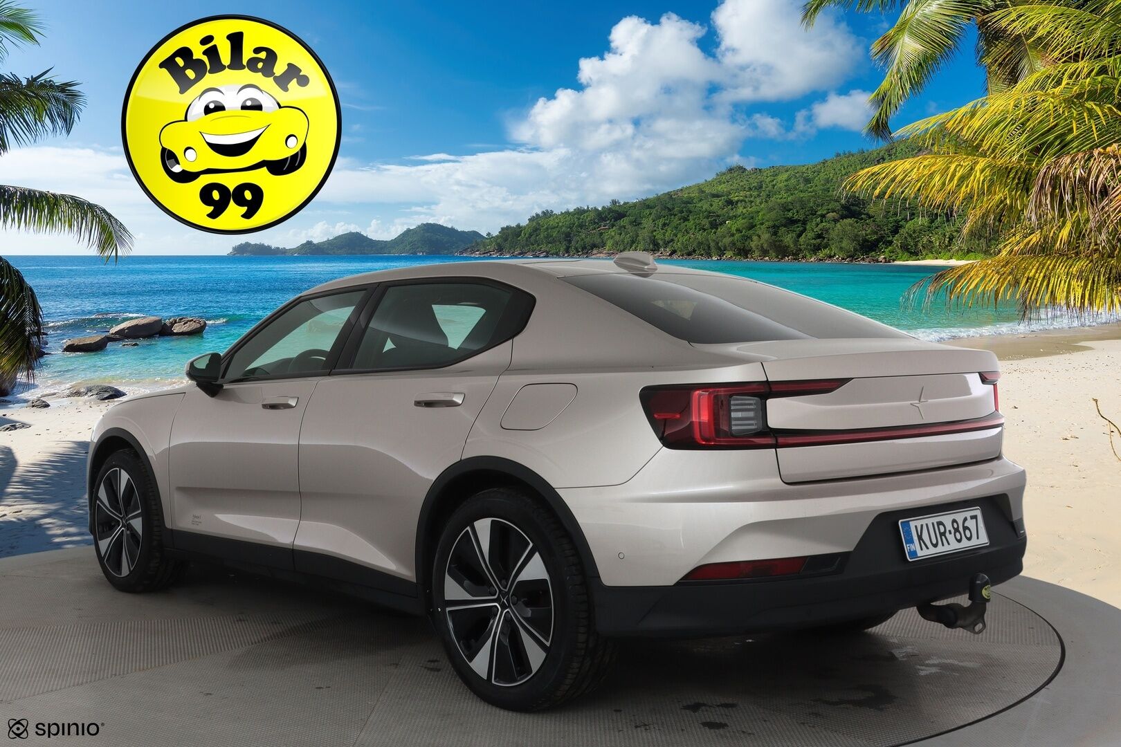 Polestar 2 2023 Long Range Single Motor, 170kW *Lasikatto / Koukku / ILP / ACC / H&K / 360° / LED / Sporttipenkki Muistilla / Navi* - 1-om Suomi-auto / Akku kuntotarkastettu SoH 96,1% / 2x Latauskaapelit /  Kahdet Renkaat / Merkkihuollettu!