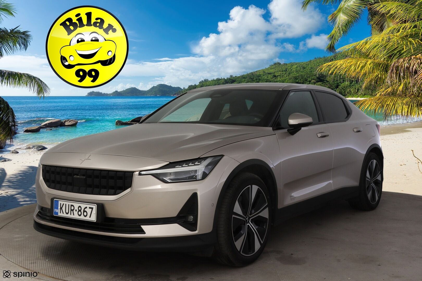 Polestar 2 2023 Long Range Single Motor, 170kW *Lasikatto / Koukku / ILP / ACC / H&K / 360° / LED / Sporttipenkki Muistilla / Navi* - 1-om Suomi-auto / Akku kuntotarkastettu SoH 96,1% / 2x Latauskaapelit /  Kahdet Renkaat / Merkkihuollettu!