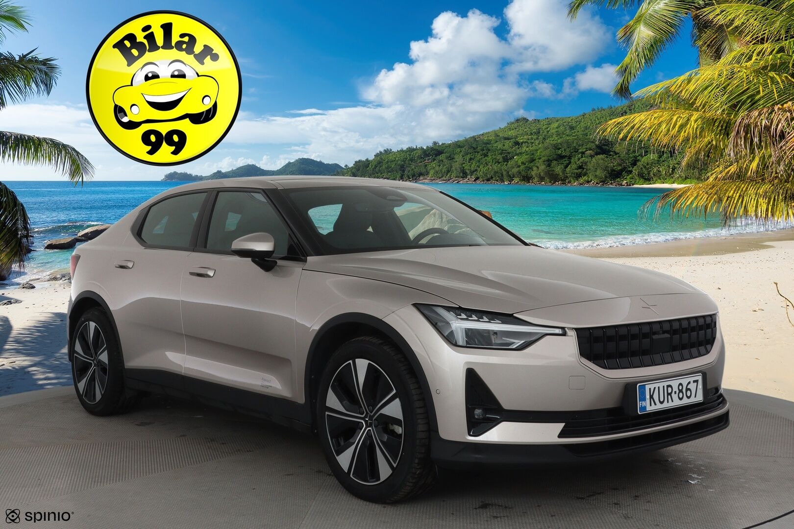 Polestar 2 2023 Long Range Single Motor, 170kW *Lasikatto / Koukku / ILP / ACC / H&K / 360° / LED / Sporttipenkki Muistilla / Navi* - 1-om Suomi-auto / Akku kuntotarkastettu SoH 96,1% / 2x Latauskaapelit /  Kahdet Renkaat / Merkkihuollettu!