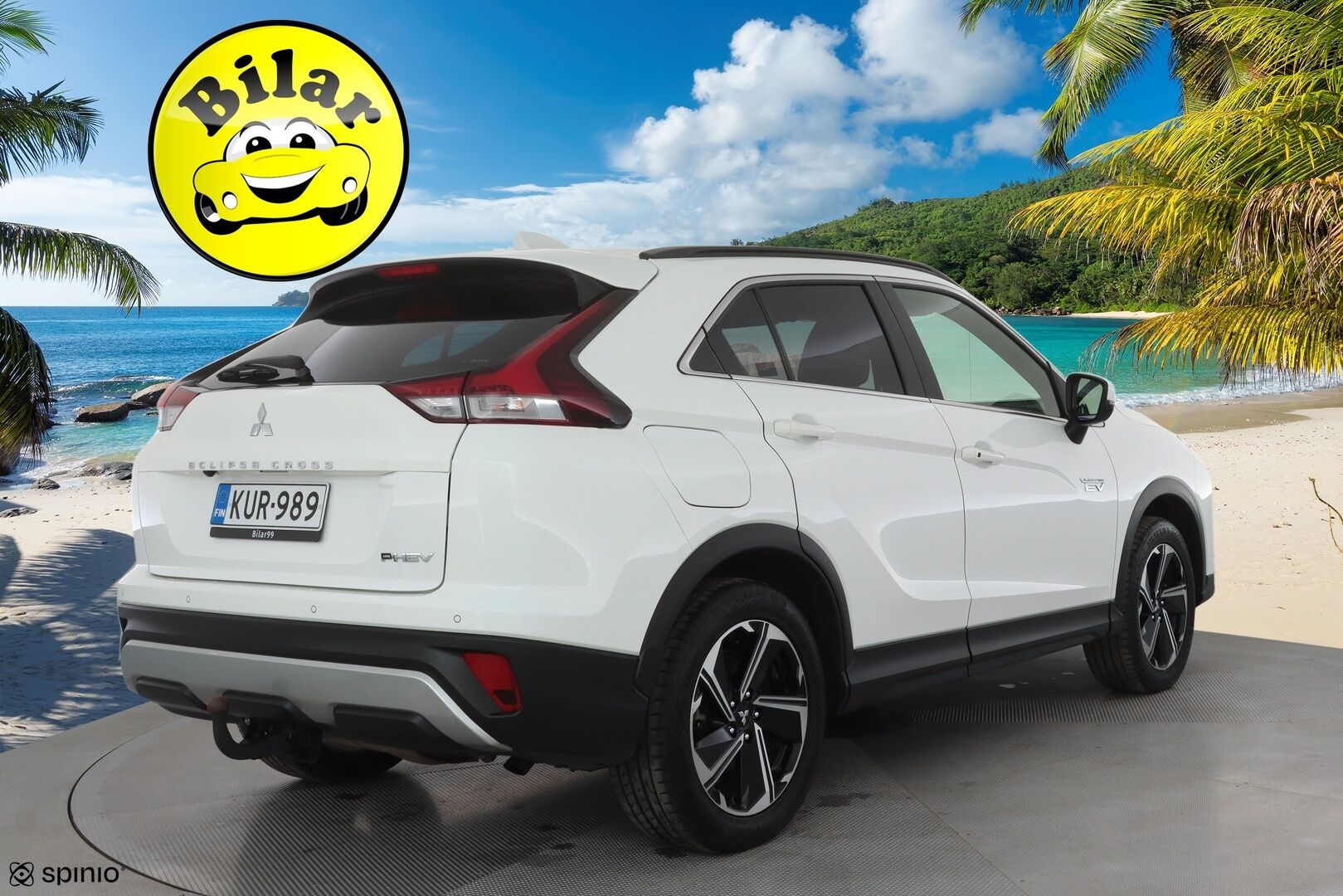 Mitsubishi Eclipse Cross 2023 2.4 PHEV Invite Plus 4WD - | LED | Koukku | Sähköpenkki | Nahka-Alcantara | P.kamera | Kaistavahti | Keyless | 2x renkaat aluin | 1-om suomiauto | 2x kaapelit | ALV | 