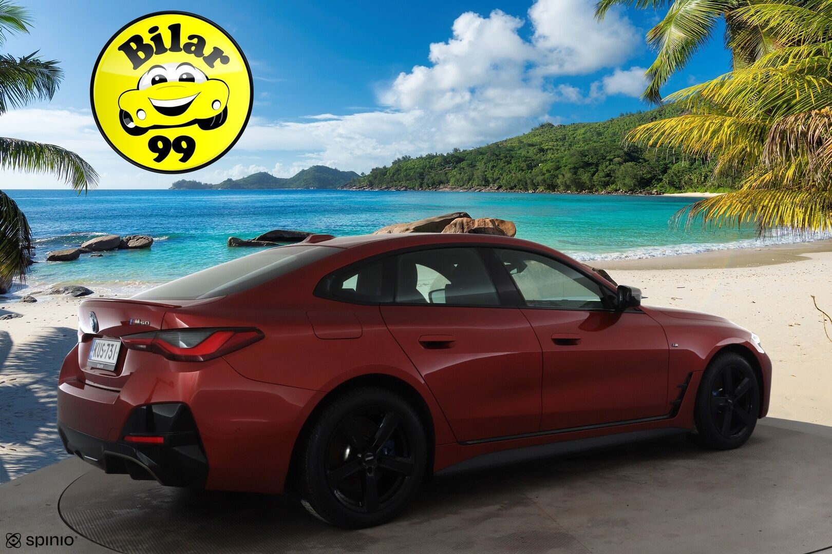 BMW I4 M50 2023 Charged * Suomi-auto / Vakkari / P.kamera / LED / Navi / Hifi / Sporttipenkit / Adapt.alusta * - Akku kuntotarkastettu / Kahdet renkaat aluvanteilla / Merkkihuollettu