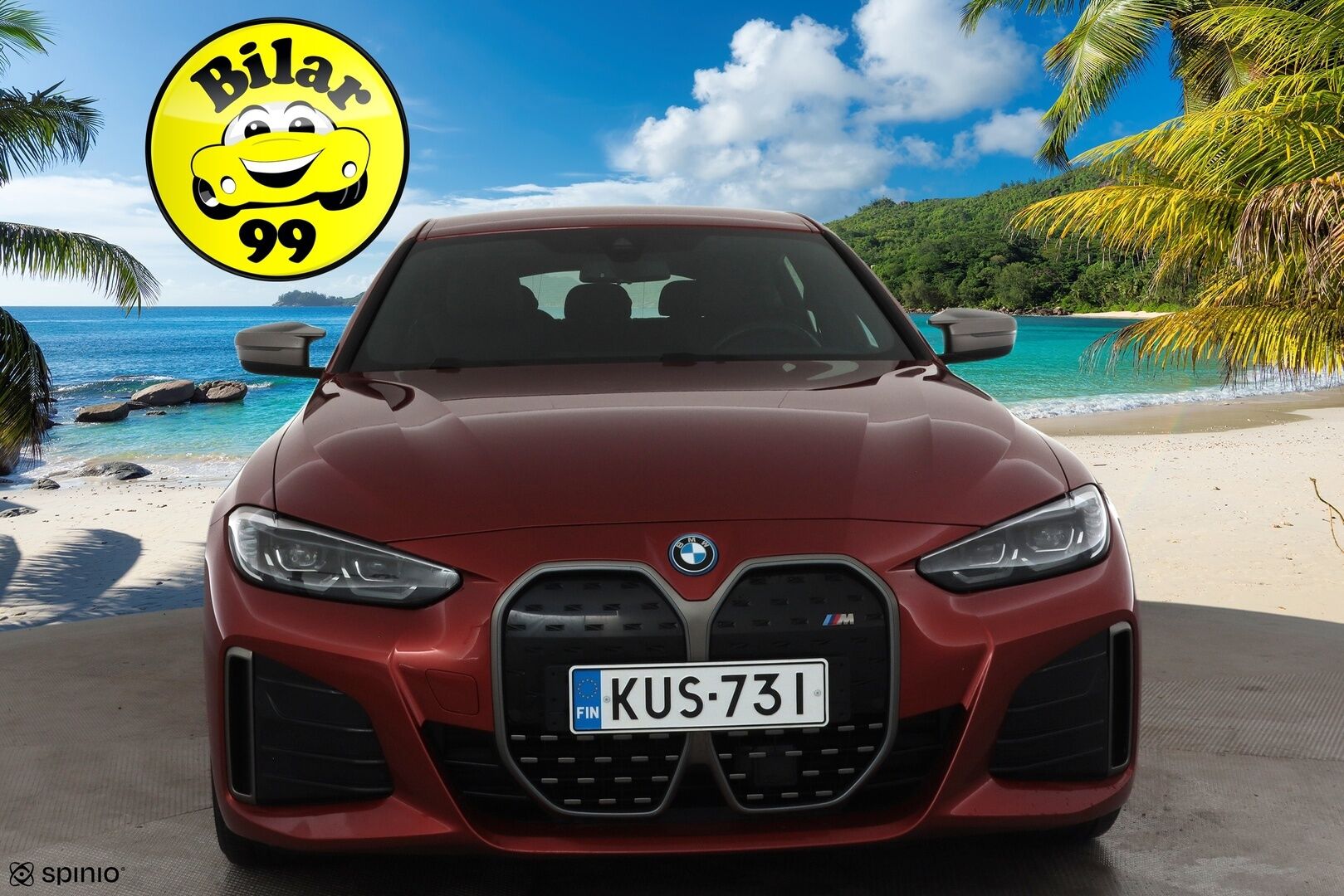 BMW I4 M50 2023 Charged * Suomi-auto / Vakkari / P.kamera / LED / Navi / Hifi / Sporttipenkit / Adapt.alusta * - Akku kuntotarkastettu / Kahdet renkaat aluvanteilla / Merkkihuollettu