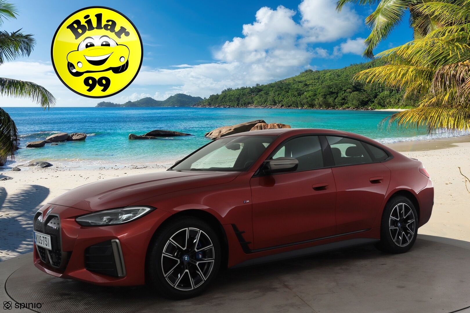 BMW I4 M50 2023 Charged * Suomi-auto / Vakkari / P.kamera / LED / Navi / Hifi / Sporttipenkit / Adapt.alusta * - Akku kuntotarkastettu / Kahdet renkaat aluvanteilla / Merkkihuollettu