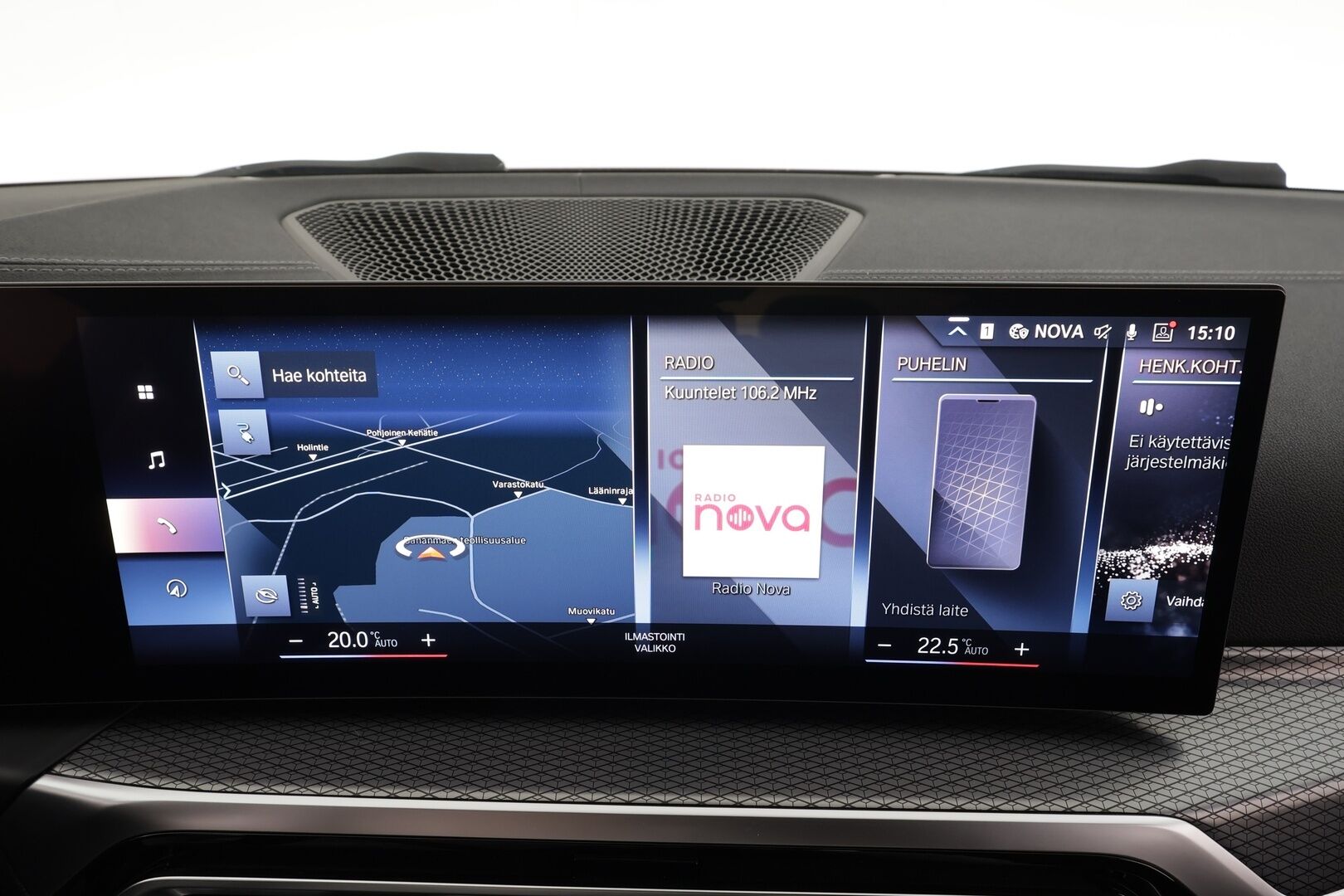 BMW I4 M50 2023 Charged * Suomi-auto / Vakkari / P.kamera / LED / Navi / Hifi / Sporttipenkit / Adapt.alusta * - Akku kuntotarkastettu / Kahdet renkaat aluvanteilla / Merkkihuollettu