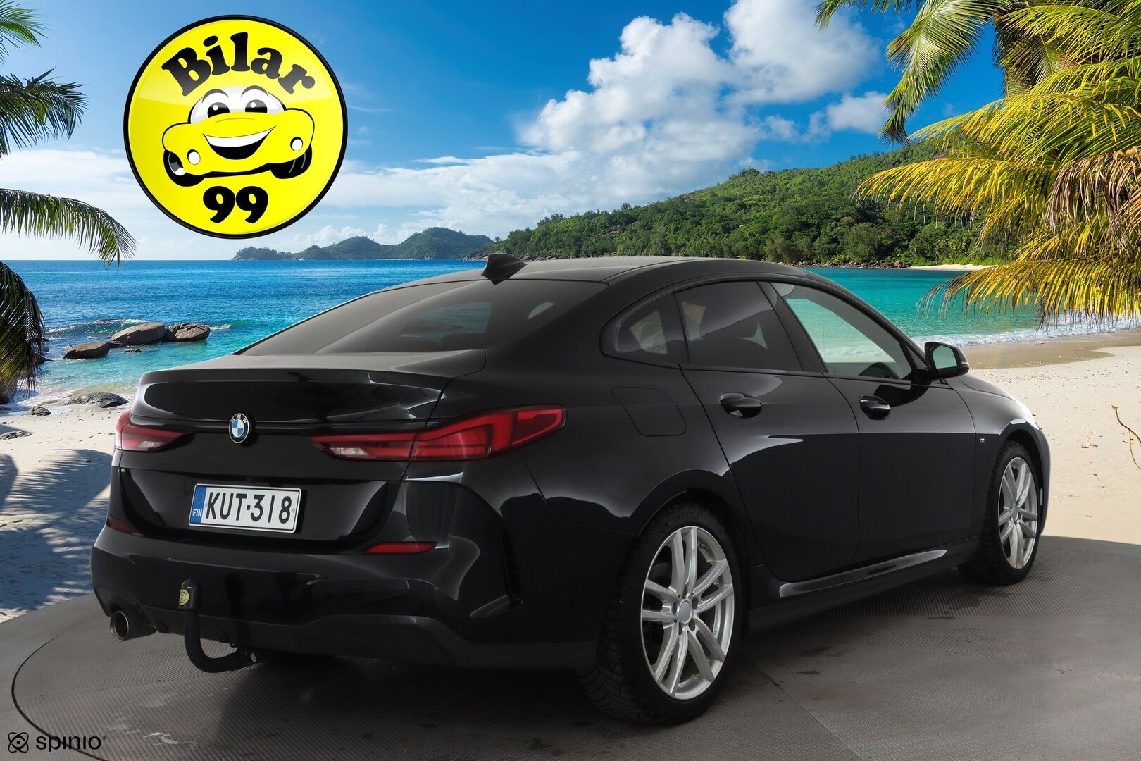 BMW 218 2022 F44 Gran Coupé 218i A Business M Sport * Vakkari / P.kamera / LED / Navi / Koukku / Lohko+Sisä / Puolinahat * - 1.Om Suomi-auto / Kahdet renkaat aluvanteilla / Merkkihuollettu