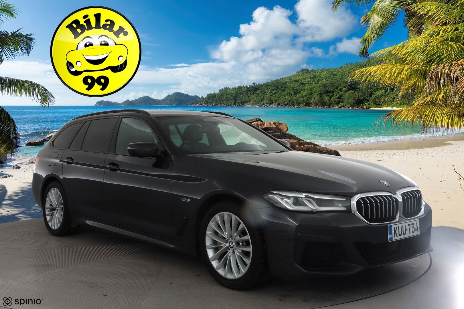 BMW 530 2023 G31 Touring A Charged Edition M Sport * ACC / P.kamera / Adapt.LED / Hifi / Comfort Access / Navi / Sporttinahat * - 1.Om Suomi-auto / Kahdet renkaat aluvanteilla / Merkkihuollettu