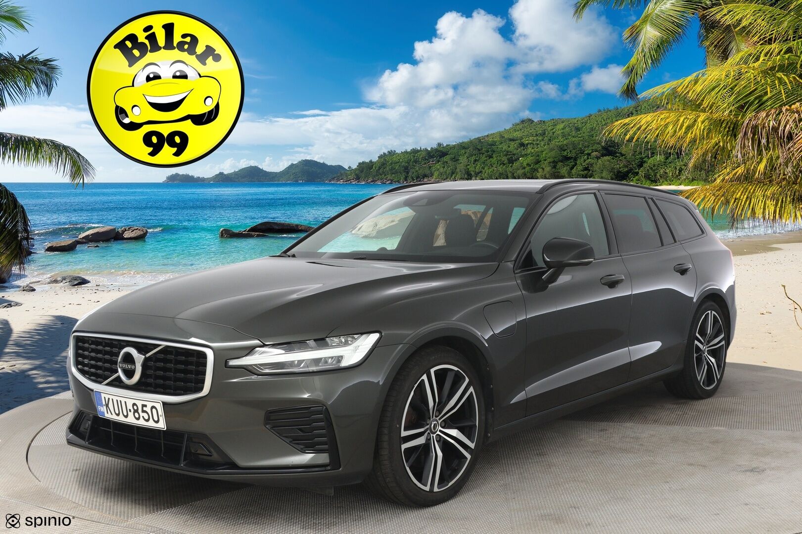 Volvo V60 2020 T6 TwE AWD R-Design ** B&W / Panorama / Taittuva Koukku / HUD** - **Kahdet Renkaat / Jakopää 09/2025 / Sähköinen takaluukku / Puolinahat / Juuri huollettu / **