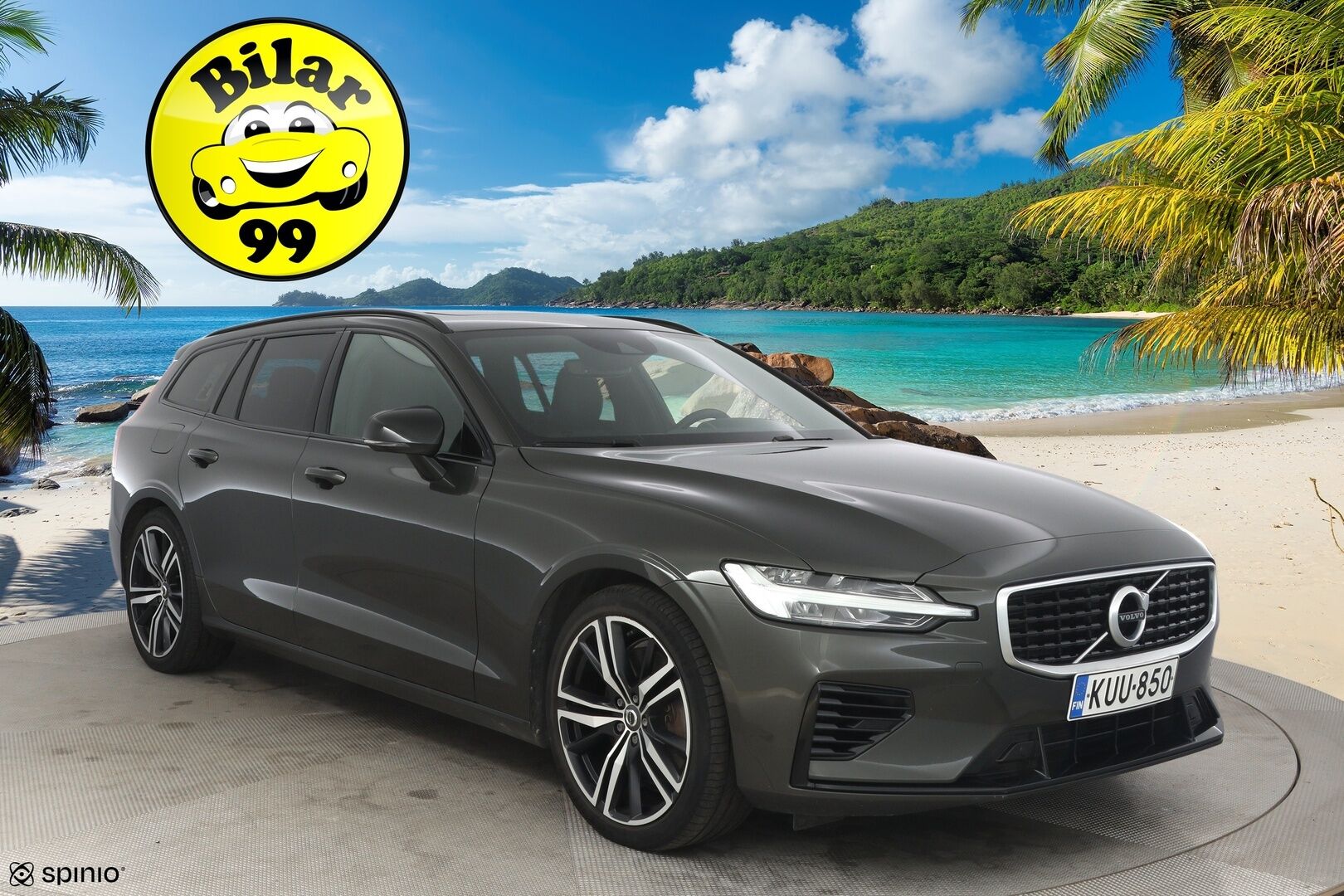 Volvo V60 2020 T6 TwE AWD R-Design ** B&W / Panorama / Taittuva Koukku / HUD** - **Kahdet Renkaat / Jakopää 09/2025 / Sähköinen takaluukku / Puolinahat / Juuri huollettu / **