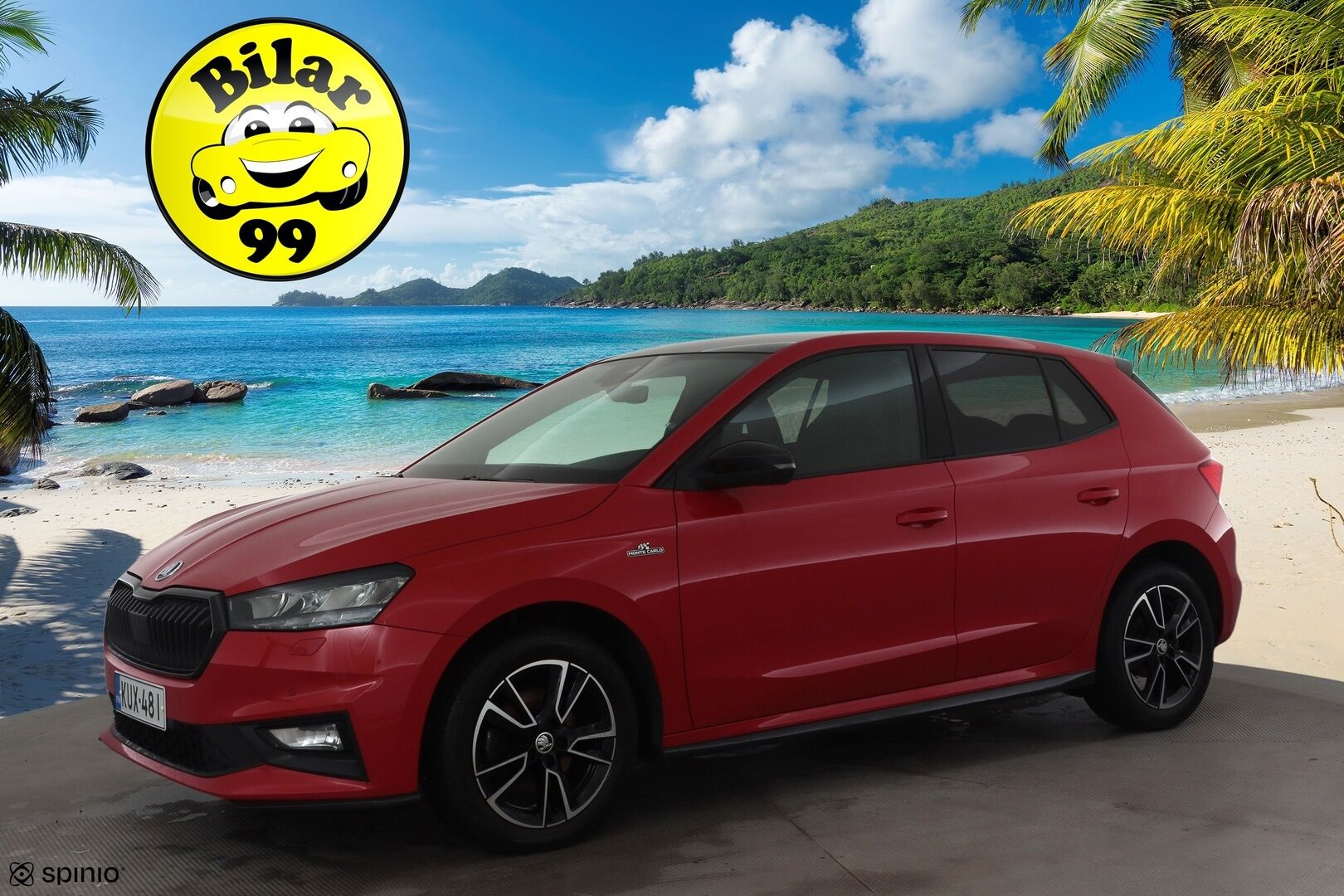 Skoda Fabia 2023 1.5 TSI Monte Carlo DSG * ACC / Lasikatto / Digimittari / P.tutkat / Apple&Android / Keyless * - 1.Om suomi-auto / Kahdet renkaat - HULLUT AVAJAISHULINAT KORKOTARJOUS 3,29 %