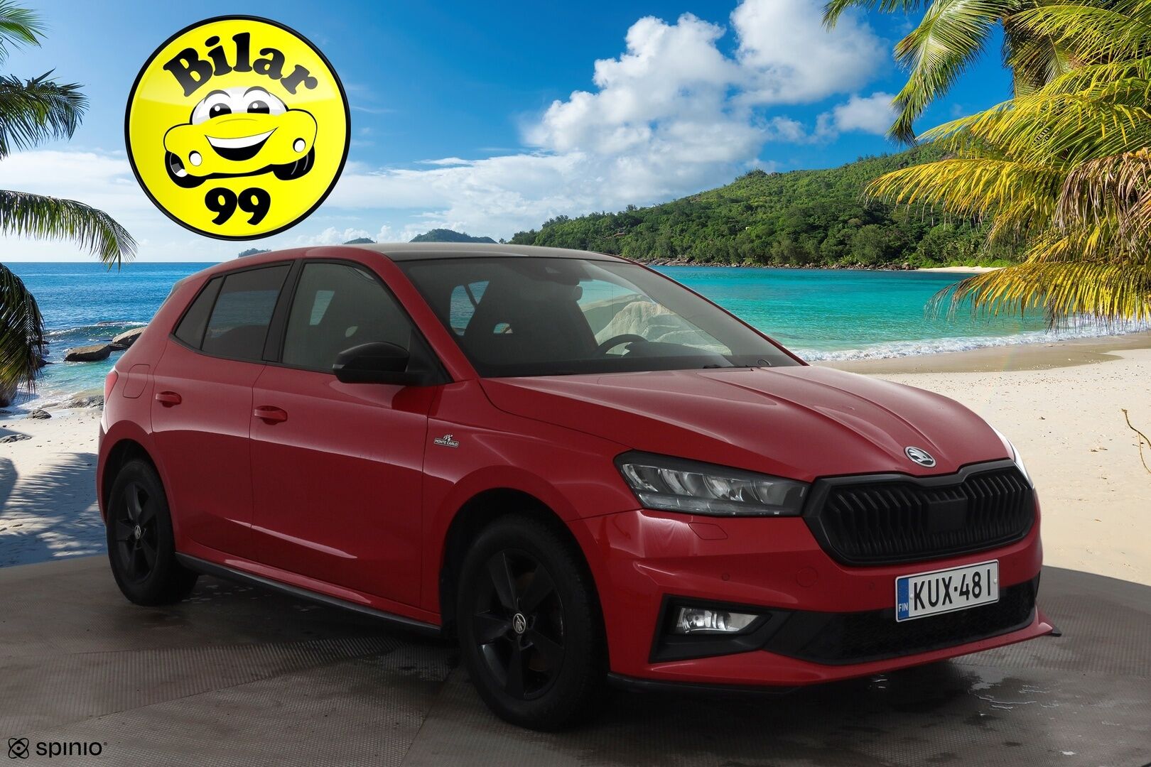 Skoda Fabia 2023 1.5 TSI Monte Carlo DSG * ACC / Lasikatto / Digimittari / P.tutkat / Apple&Android / Keyless * - 1.Om suomi-auto / Kahdet renkaat - HULLUT AVAJAISHULINAT KORKOTARJOUS 3,29 %