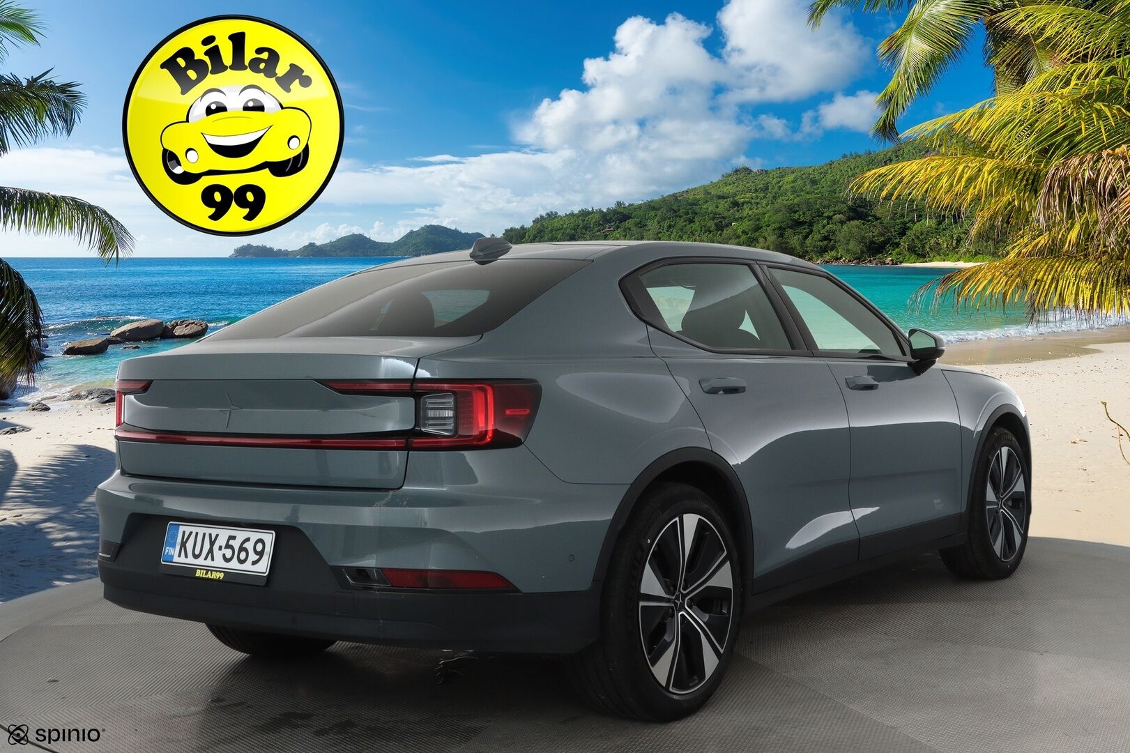 Polestar 2 2023 Long Range Dual Motor, 300kW, 78kWh **Adapt.vakkari / Muistipenkki / Lämpöpumppu / H&K / Lasikatto / 360,kamera** - 3,99 % KORKOTARJOUS TÄHÄN AUTOON - 1.Om Suomi-auto / Merkkihuollettu / Kahdet renkaat aluvanteilla / Koukku / Navi / Ratinlämmitin / Penkinlämmittimet takana 