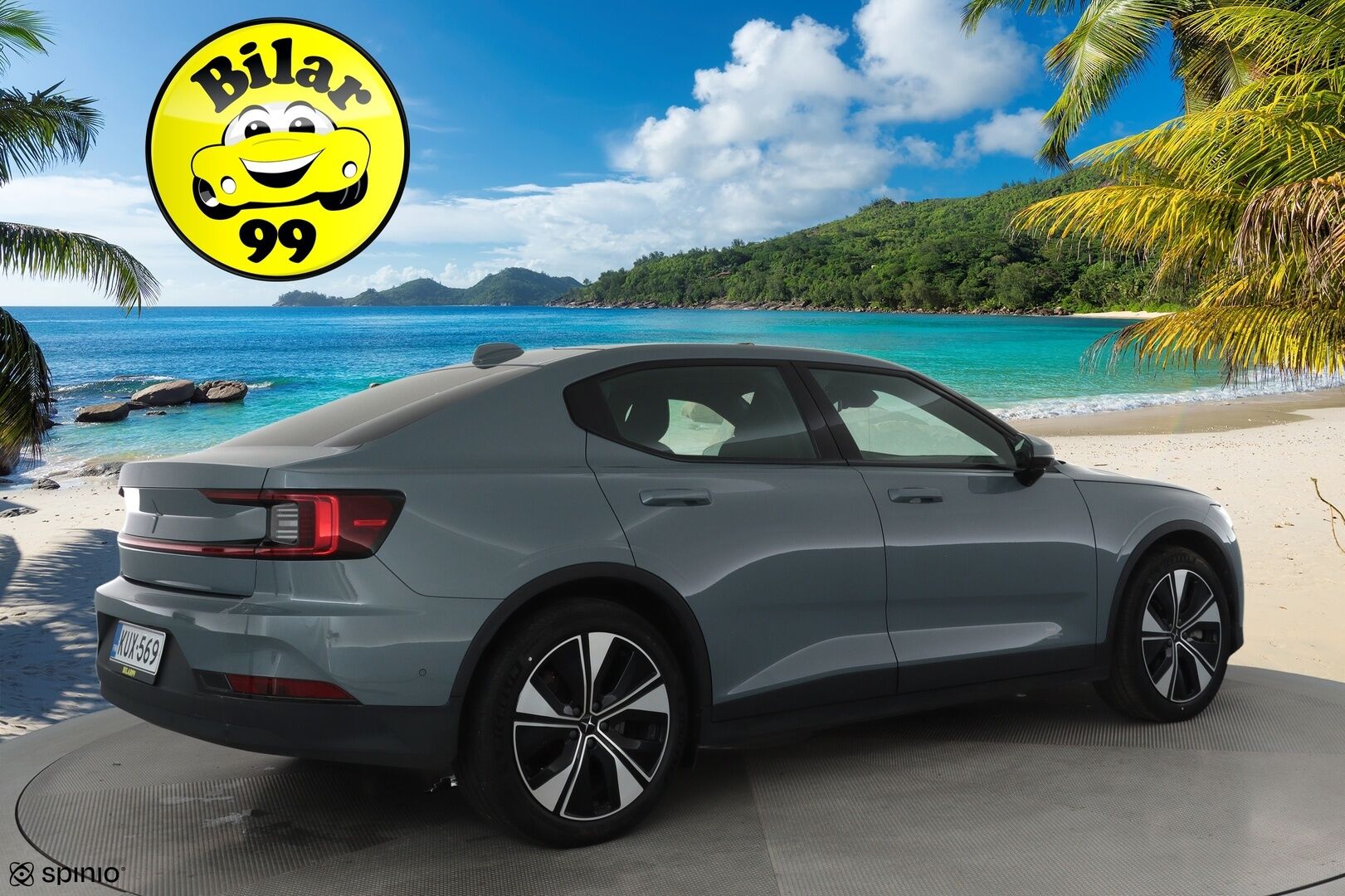 Polestar 2 2023 Long Range Dual Motor, 300kW, 78kWh **Adapt.vakkari / Muistipenkki / Lämpöpumppu / H&K / Lasikatto / 360,kamera** - 3,99 % KORKOTARJOUS TÄHÄN AUTOON - 1.Om Suomi-auto / Merkkihuollettu / Kahdet renkaat aluvanteilla / Koukku / Navi / Ratinlämmitin / Penkinlämmittimet takana 