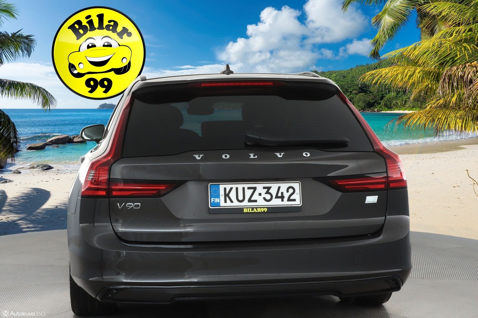 Volvo V90 2023 T8 AWD Long Range High Performance **1.Om Suomi-auto / HUD / Panorama / 360° Kamera / Adapt.Vakkari / Koukku** - 3,99 % KORKOTARJOUS TÄHÄN AUTOON - Sporttipenkit Muistilla / Pixel-LED / Harman/Kardon / Kaistavahti /  Google Maps / KeylessGo / 2x Renkaat