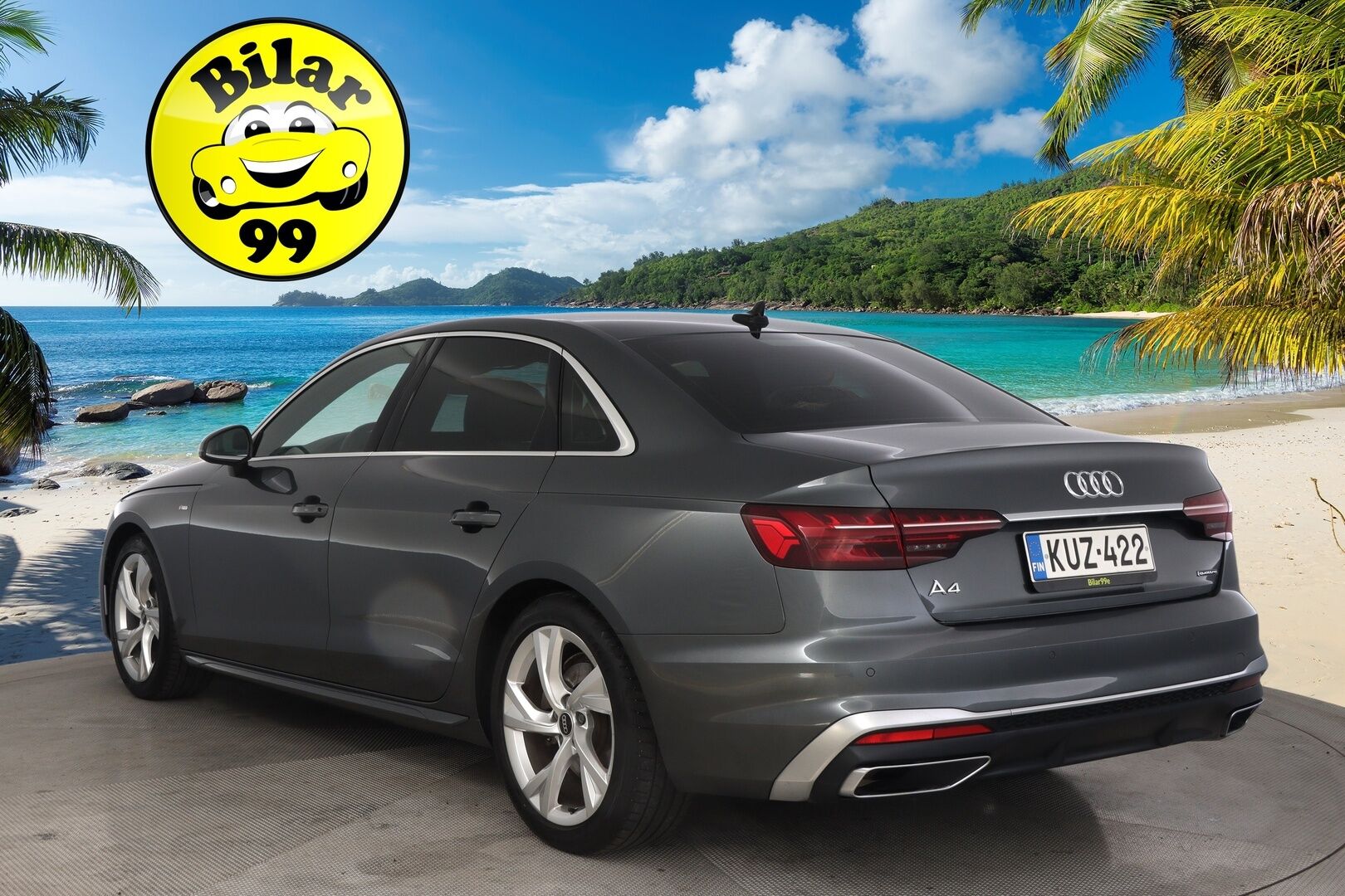 Audi A4 2023 Sedan Business Advanced 40 TFSI 150kW MHEV quattro S-Line *Suomi-Auto / Digimittaristo / Webasto / Kessy / Koukku (alle taittuva) / P-Kamera* - 3,99 % KORKOTARJOUS TÄHÄN AUTOON - *2.Om. / Matrix Led / S-Line ulkonäköpaketti / S-Line sisätilapaketti / Vakkari / P-Tutkat / Urheiluistuimet*