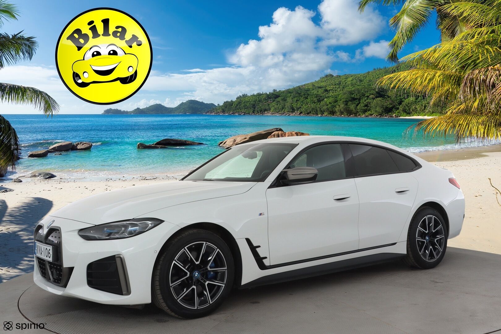BMW I4 M50 2023 Charged - | ACC | Lisälämmitin | Koukku |  Laser Light | H/K | Sporttipenkki | P.kamera | Puolinahat | Apple&Android | 1.Om Suomi-auto | Kahdet Renkaat | Merkkihuollettu |