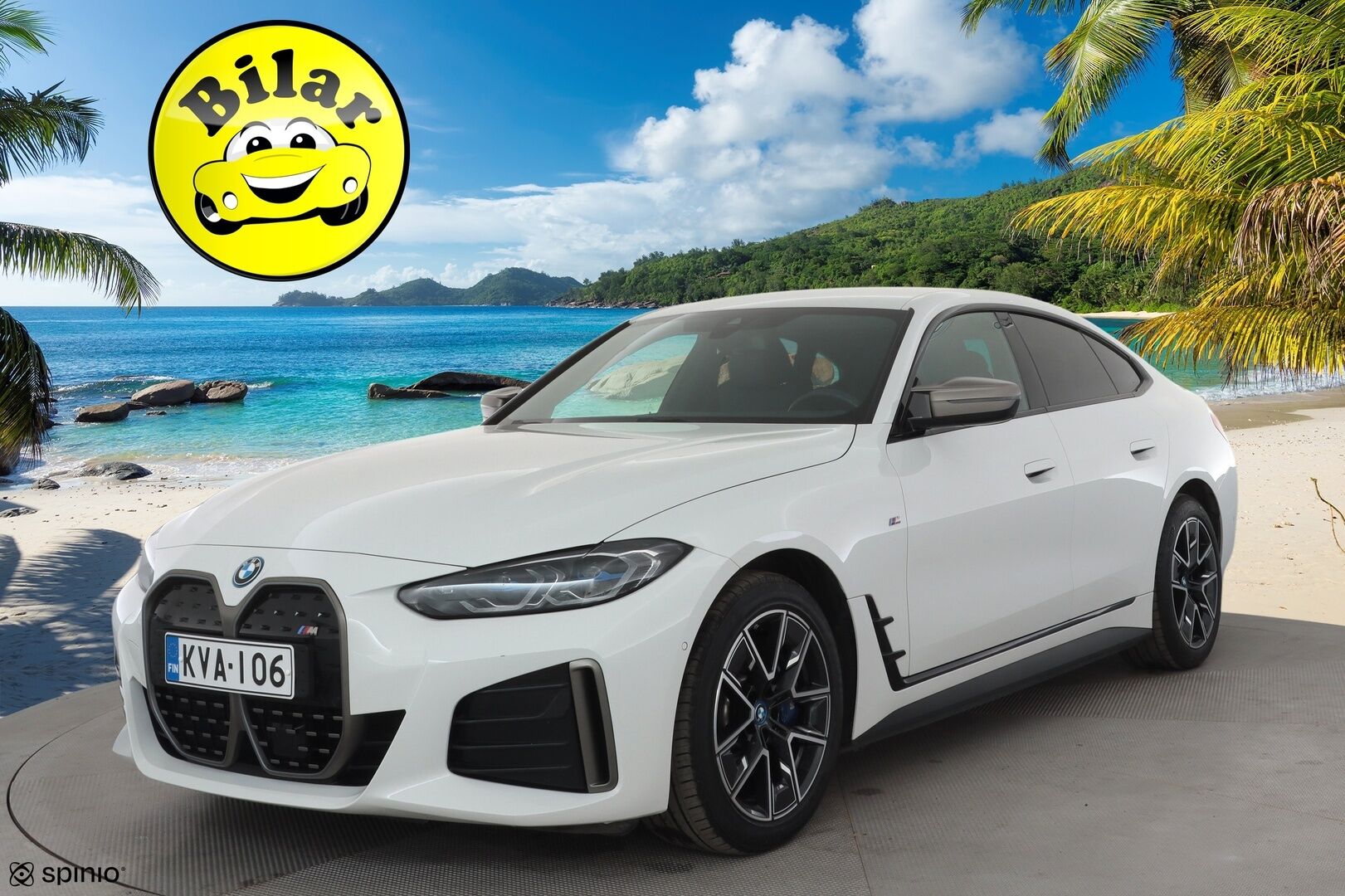 BMW I4 M50 2023 Charged - | ACC | Lisälämmitin | Koukku |  Laser Light | H/K | Sporttipenkki | P.kamera | Puolinahat | Apple&Android | 1.Om Suomi-auto | Kahdet Renkaat | Merkkihuollettu |