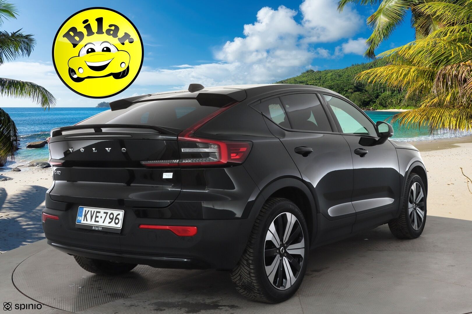 Volvo C40 2023 Recharge Twin Ultimate aut - | ILP | Koukku | ACC | Lasikatto | H&K | 360 | Sporttipenkki Muistilla | Pixel-LED | Navi | Kaistavahti | Keyless | 1-om Suomi-auto | 2x Latauskaapelit | Kahdet renkaat | Merkkihuollot |