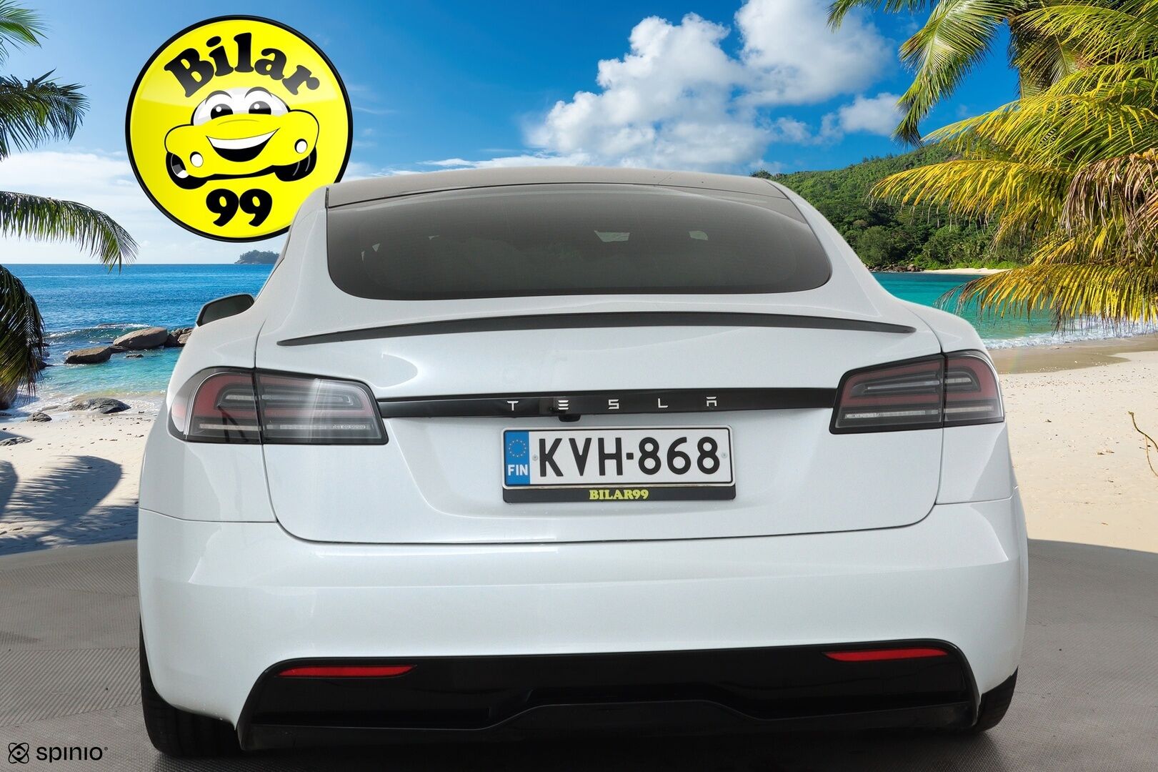Tesla Model S 2023 Long Range **Valkoinen sisusta / HW4 / Lämpöpumppu / Lasikatto / Matrix-LED / Adapt.Vakkari / P.Kamera / Muistipenkki / Ilma-alusta / Keyless** - 2,99 % KORKOTARJOUS TÄHÄN AUTOON - 1-omisteinen Suomi-auto / 2x Latauskaapelit / Kahdet renkaat