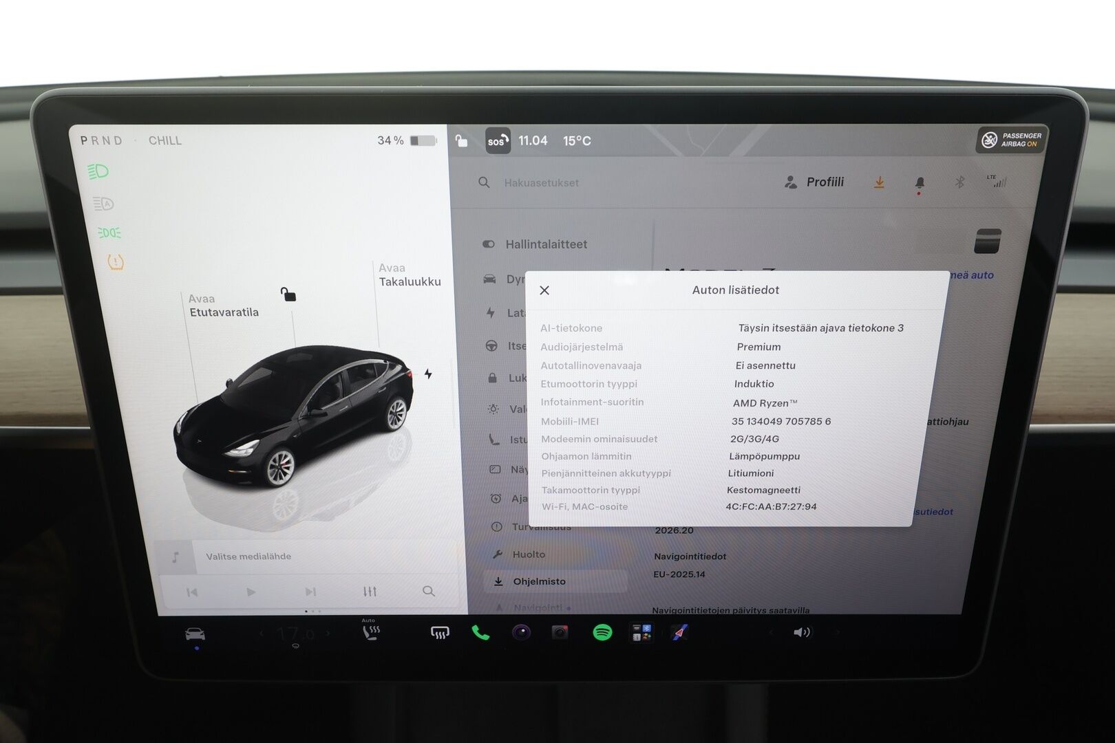 Tesla Model 3 2023 Performance - 1-OM Suomiauto | ACC | ILP | Ryzen | Matrix | Lasikatto | Premium audio | Sähkönahat | Muistipenkki | Track mode | Autosteer