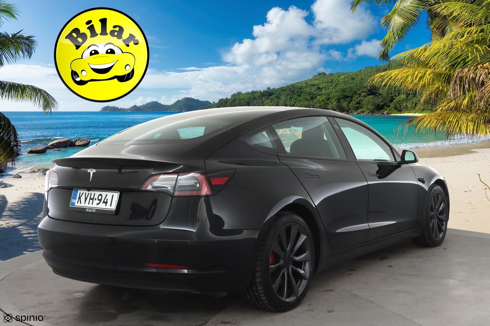 Tesla Model 3 2023 Performance - 1-OM Suomiauto | ACC | ILP | Ryzen | Matrix | Lasikatto | Premium audio | Sähkönahat | Muistipenkki | Track mode | Autosteer