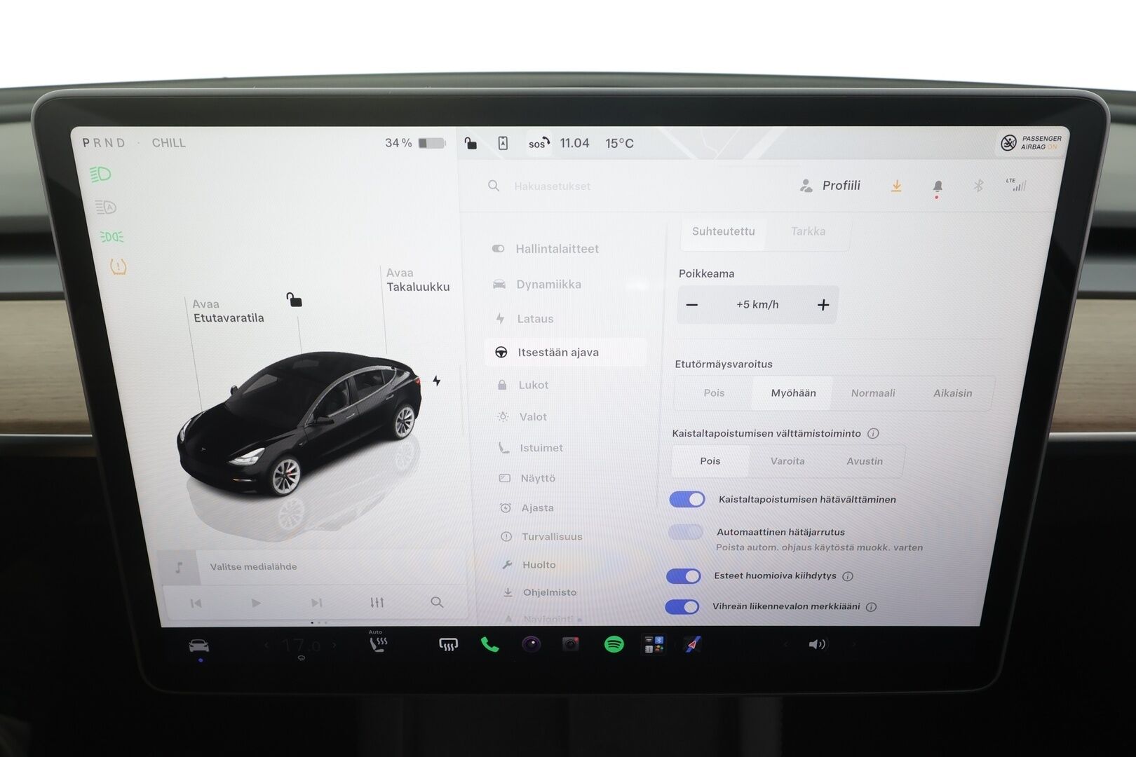 Tesla Model 3 2023 Performance - 1-OM Suomiauto | ACC | ILP | Ryzen | Matrix | Lasikatto | Premium audio | Sähkönahat | Muistipenkki | Track mode | Autosteer