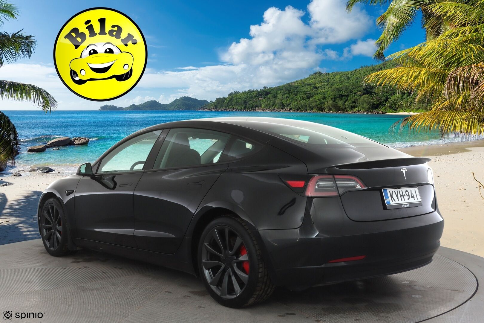 Tesla Model 3 2023 Performance - 1-OM Suomiauto | ACC | ILP | Ryzen | Matrix | Lasikatto | Premium audio | Sähkönahat | Muistipenkki | Track mode | Autosteer