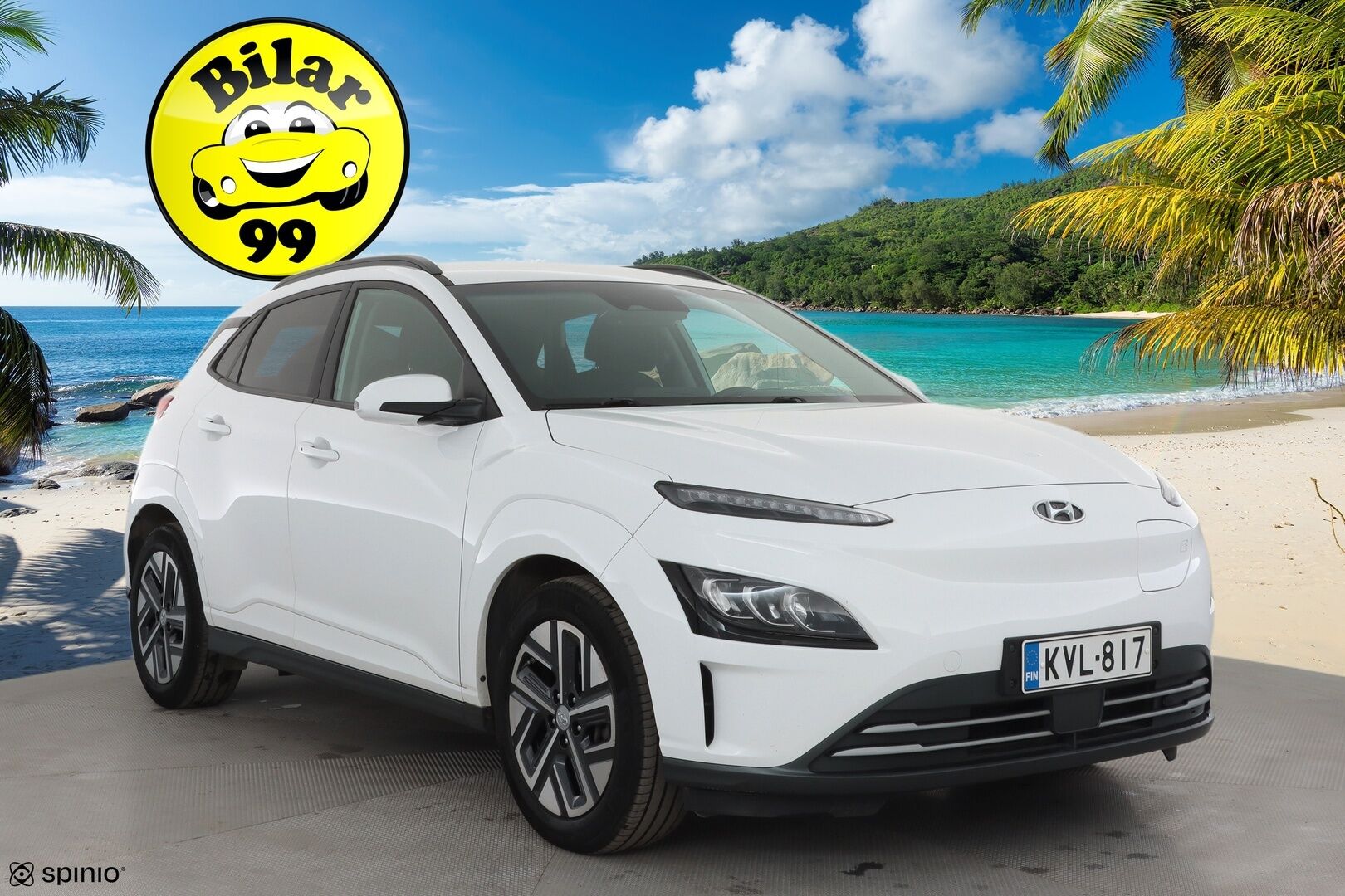 Hyundai KONA 2023 electric 64 kWh 204 hv Comfort MY21 * ACC / ILP / P.kamera / Digimittaristo / Ratinlämmitin / Keyless / LED * - 1.Om Suomi-auto / Akku kuntotarkastettu SoH 95,6% / Kahdet renkaat aluvanteilla / Merkkihuollettu