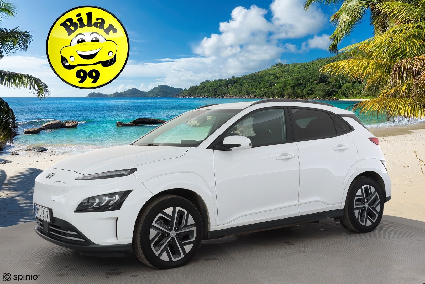 Hyundai KONA 2023 electric 64 kWh 204 hv Comfort MY21 * ACC / ILP / P.kamera / Digimittaristo / Ratinlämmitin / Keyless / LED * - 1.Om Suomi-auto / Akku kuntotarkastettu SoH 95,6% / Kahdet renkaat aluvanteilla / Merkkihuollettu