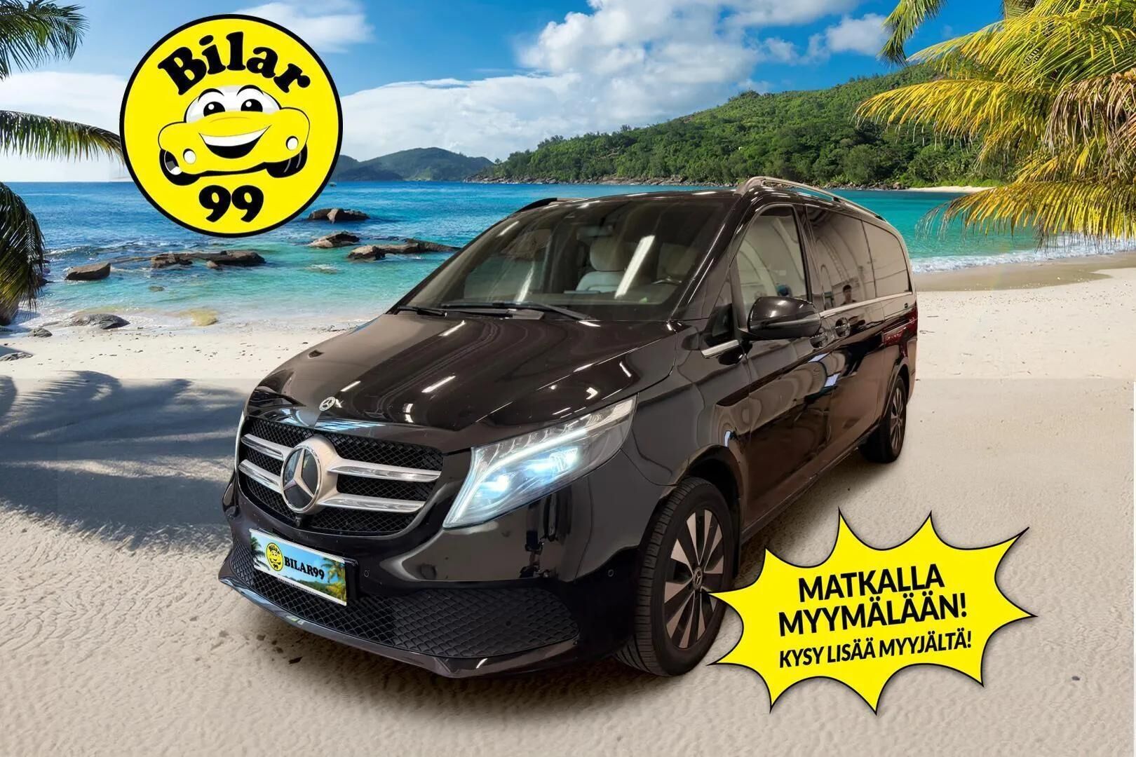 Mercedes-Benz V 2023 220 d 4Matic pitkä A3 A Avantgarde - | 1-Om Suomi-Auto | 8 Paikkainen | ALV | Webasto | 360 Kamera | Sähköovet | Merkkihuollot | Nahkasisusta | Vakkari | ILS LED | 2X Renkaat & Vanteet |
