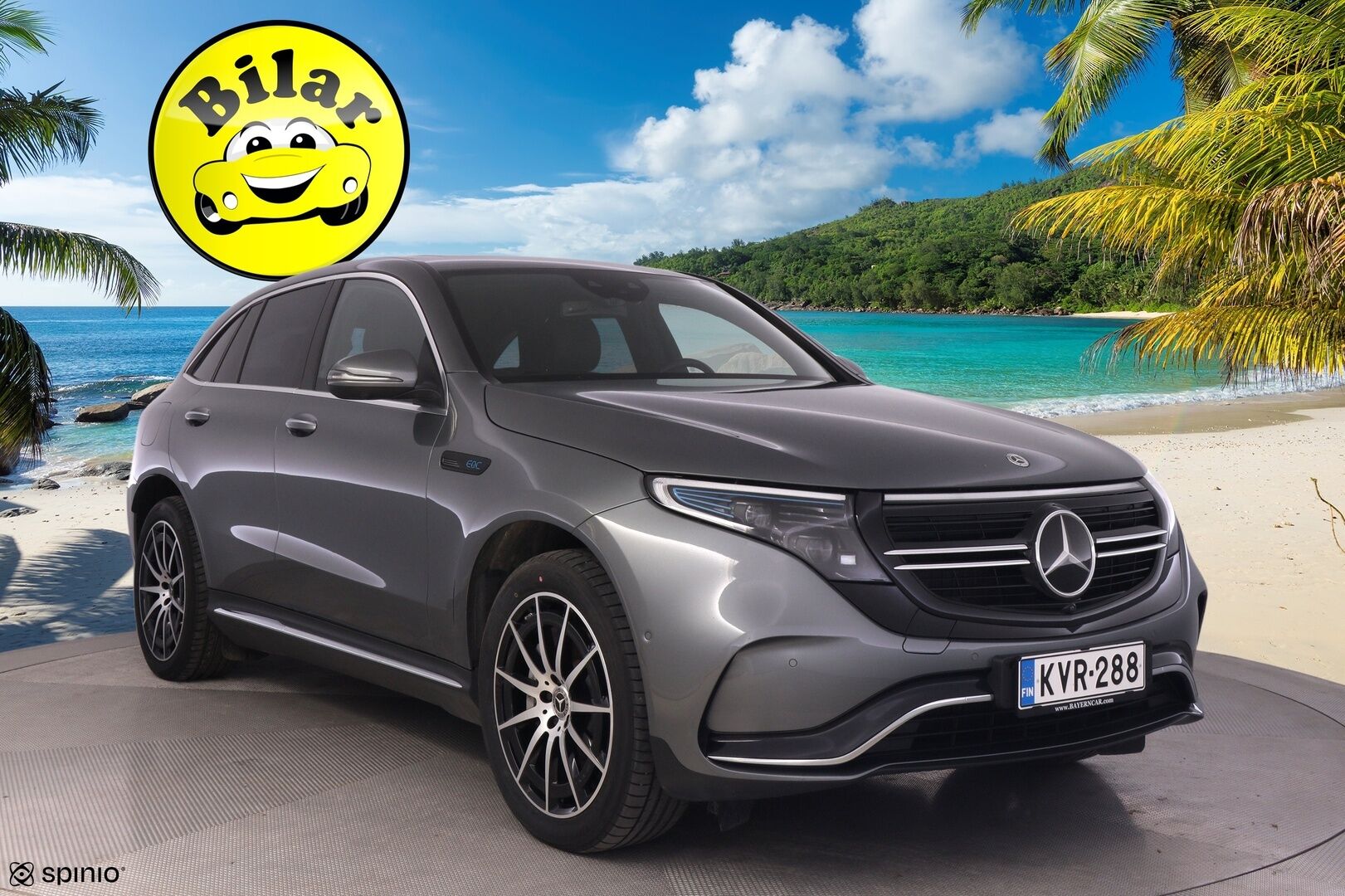 Mercedes-Benz EQC 2021 400 4MATIC Business AMG - | Distronic+ | Burmester | 360-kamera | Lasikatto | Multibeam-Led | Widescreen | BLIS | KeylessGo | | 2x Renkaat ja vanteet |