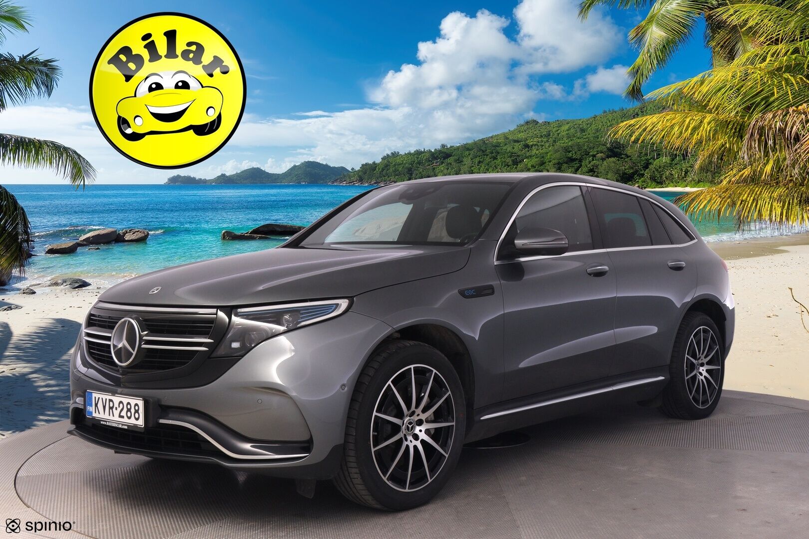 Mercedes-Benz EQC 2021 400 4MATIC Business AMG - | Distronic+ | Burmester | 360-kamera | Lasikatto | Multibeam-Led | Widescreen | BLIS | KeylessGo | | 2x Renkaat ja vanteet |