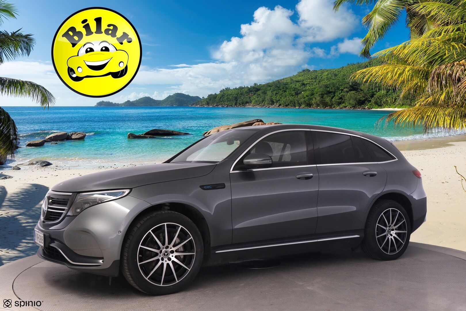 Mercedes-Benz EQC 2021 400 4MATIC Business AMG - | Distronic+ | Burmester | 360-kamera | Lasikatto | Multibeam-Led | Widescreen | BLIS | KeylessGo | | 2x Renkaat ja vanteet |