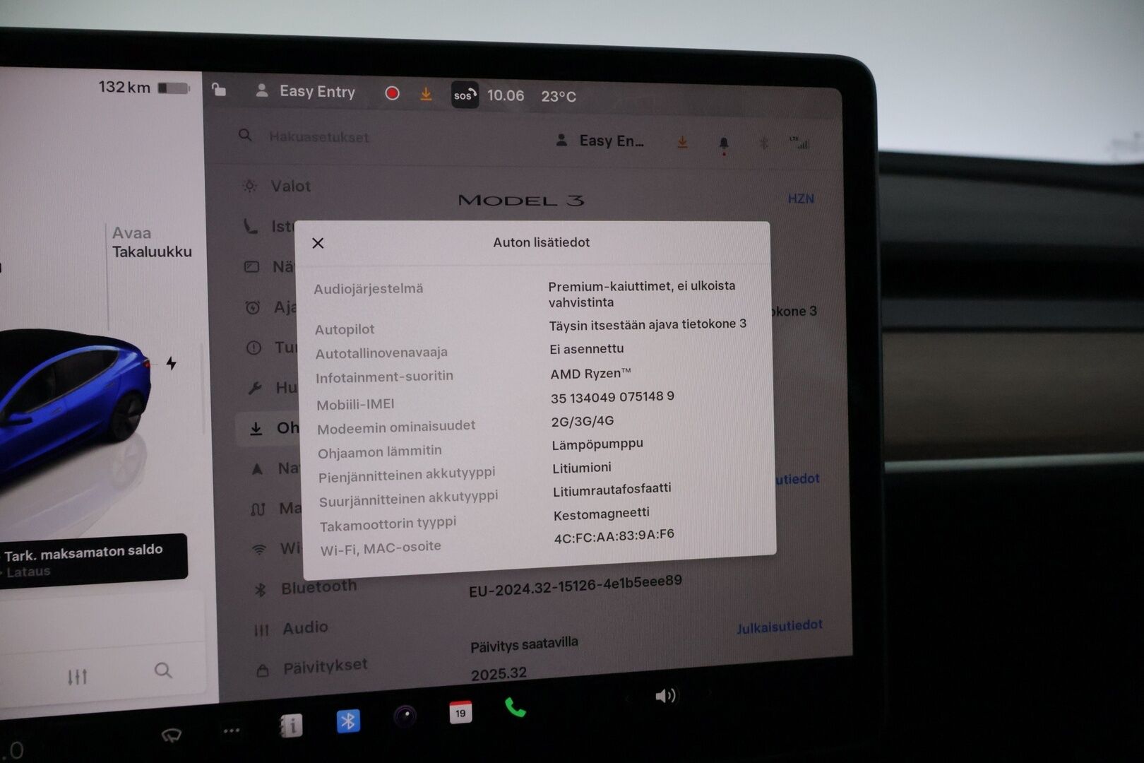 Tesla Model 3 2023 Standard Range Plus * AMD Ryzen / Sähkökontti / Lämpöpumppu / Autopilotti / Lasikatto * - * Tehdastakuu voimassa 12/2026 *
