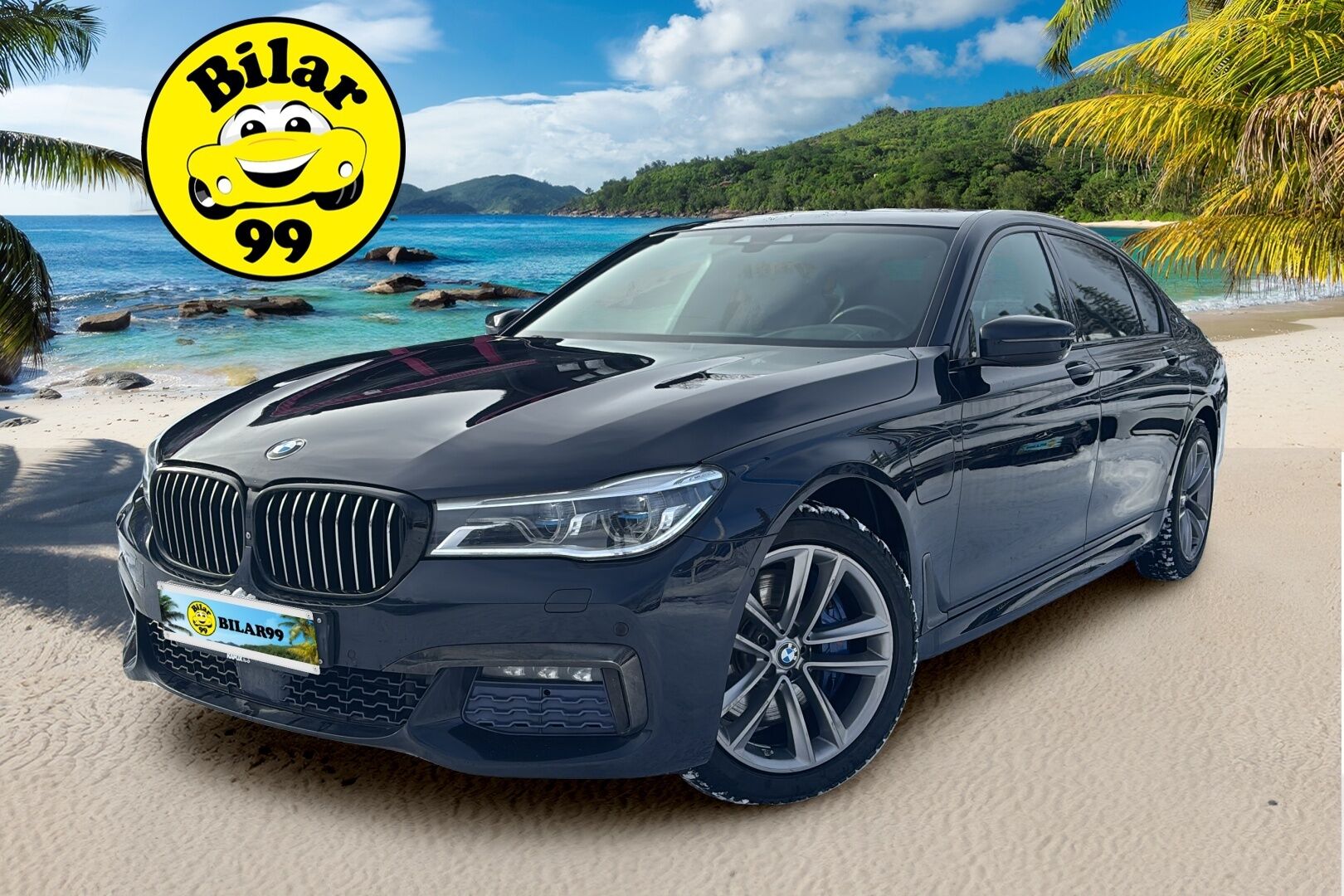 BMW 740 2017 G12 Sedan 740Le A xDrive Business Exclusive M Sport  *ACC / B&W / Laser Light / HUD / Panorama / 360 / Hieronta* - Carbon Core Korisarja / Ambient Air / Comfort nahat ilmastoinnilla, muistilla sekä hieronnalla / Keyless GO / Sähköluukku / Näytöt takana / Soft close