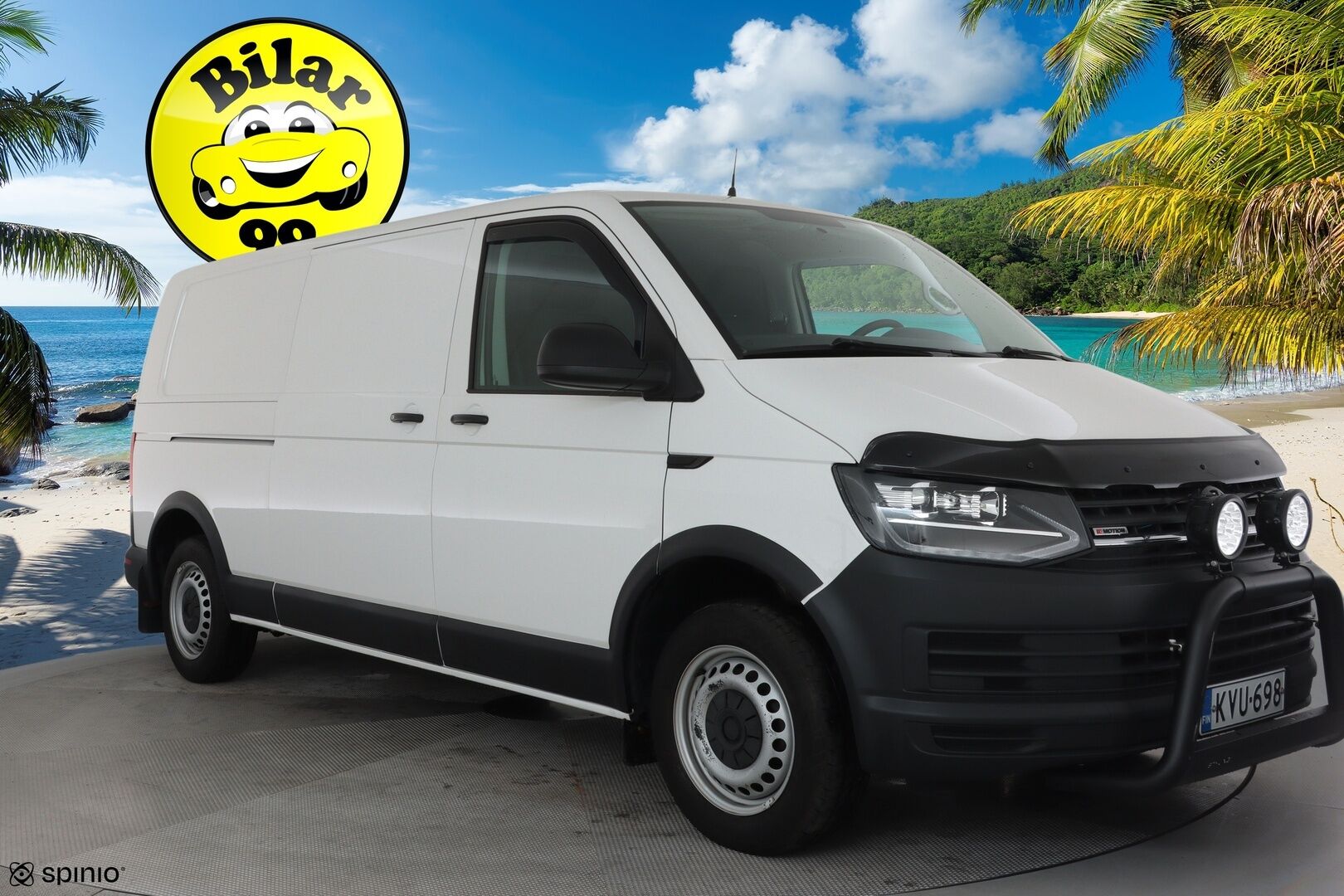 Volkswagen Transporter 2018 Pitkä 2,0 TDI 110 kW 4Motion **Vakkari / Webasto / LED / Apple&Android / P.kamera / Koukku** - Läpi juostava / Keularauta / LED Päiväajovalot /