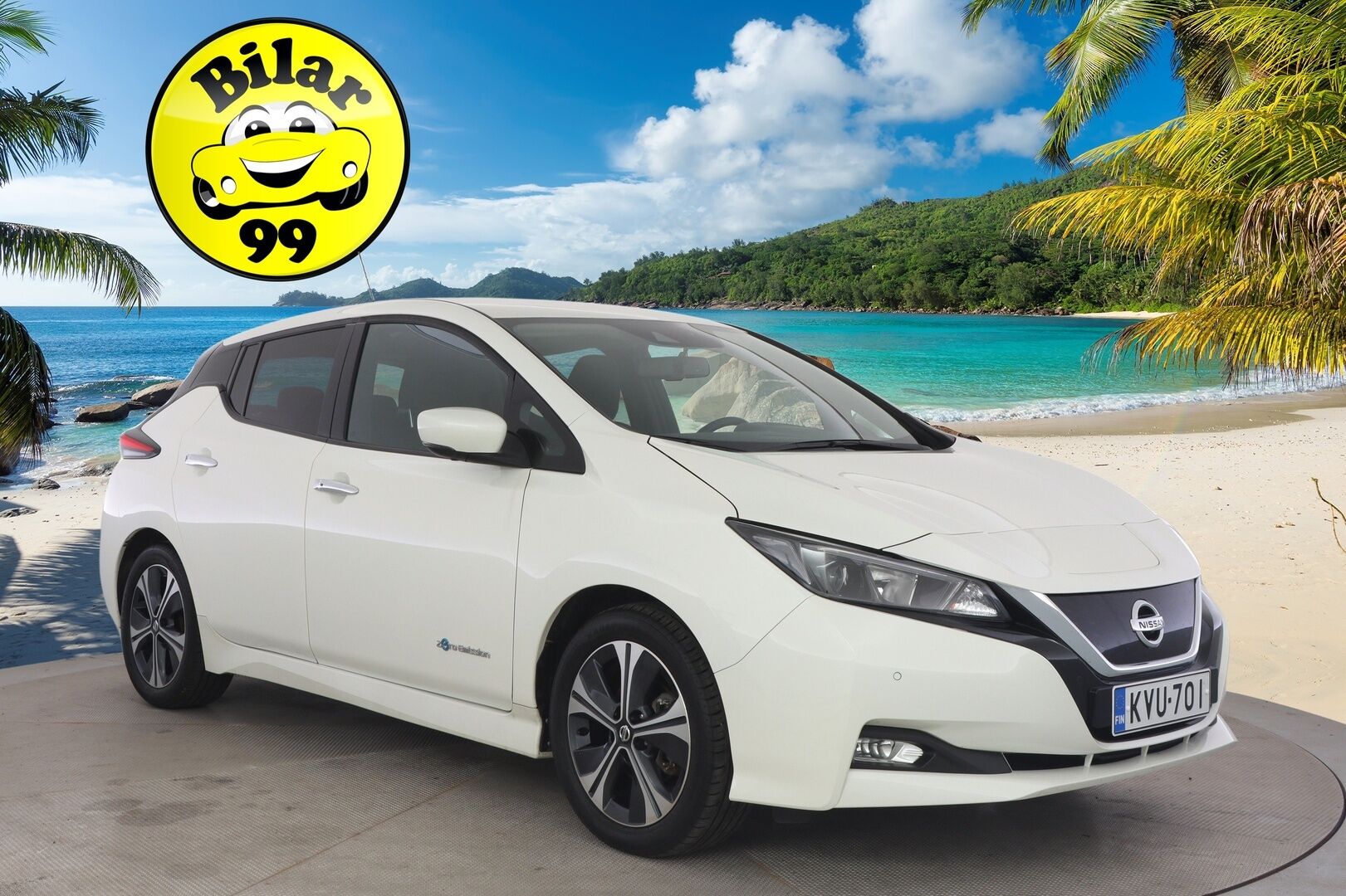 Nissan Leaf 2019 N-Connecta 40 kWh FI * Suomi-auto / Adapt.Vakkari / 360° / Digimittari / Navi / Carplay * - Suomi-auto / Kahdet renkaat / Hyvät varusteet