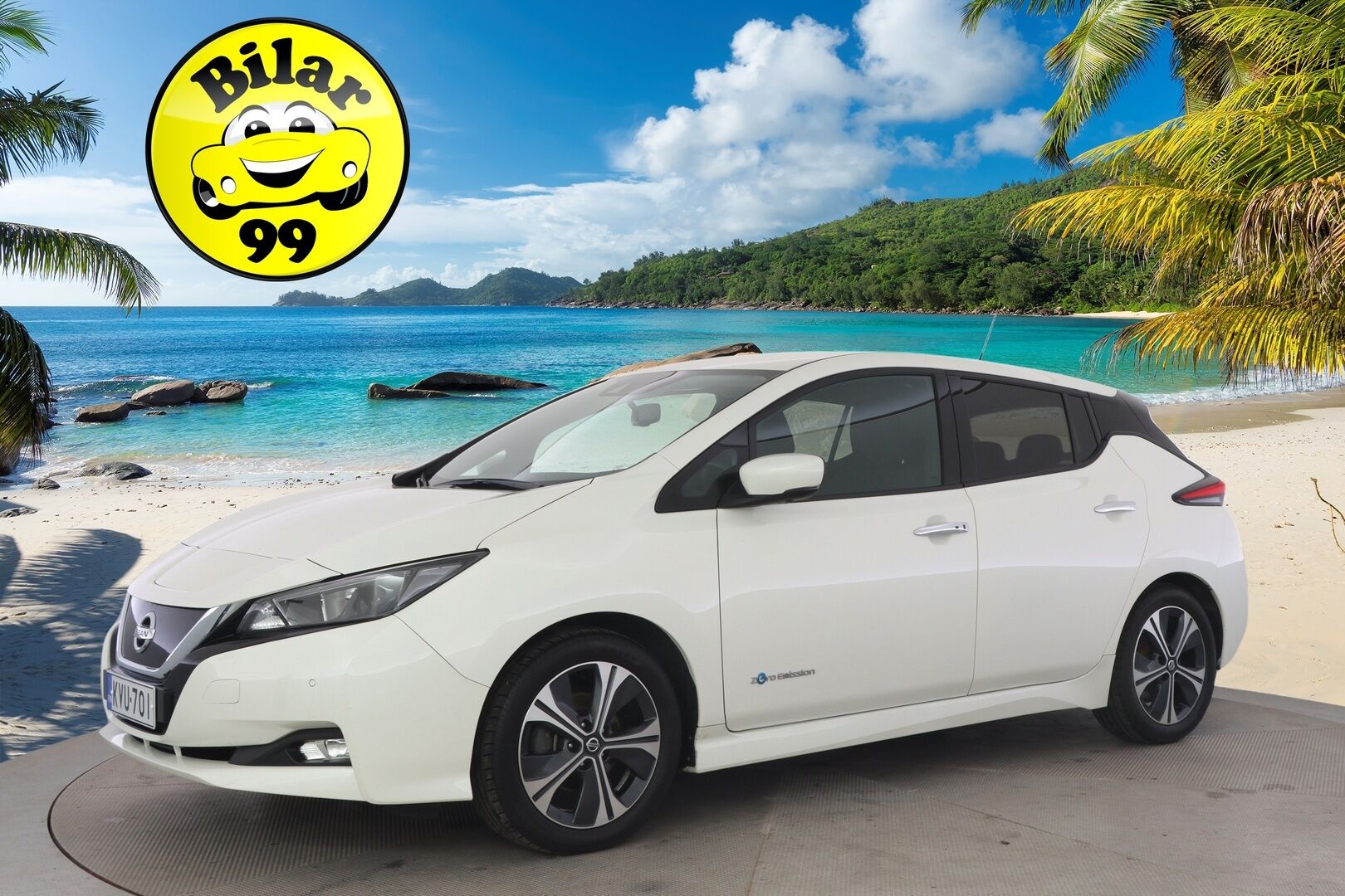 Nissan Leaf 2019 N-Connecta 40 kWh FI * Suomi-auto / Adapt.Vakkari / 360° / Digimittari / Navi / Carplay * - Suomi-auto / Kahdet renkaat / Hyvät varusteet