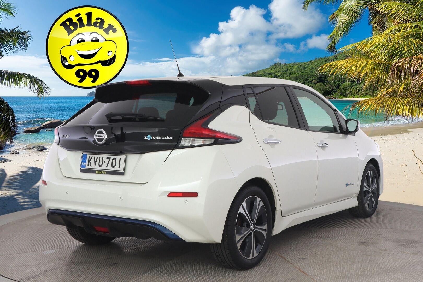 Nissan Leaf 2019 N-Connecta 40 kWh FI * Suomi-auto / Adapt.Vakkari / 360° / Digimittari / Navi / Carplay * - Suomi-auto / Kahdet renkaat / Hyvät varusteet