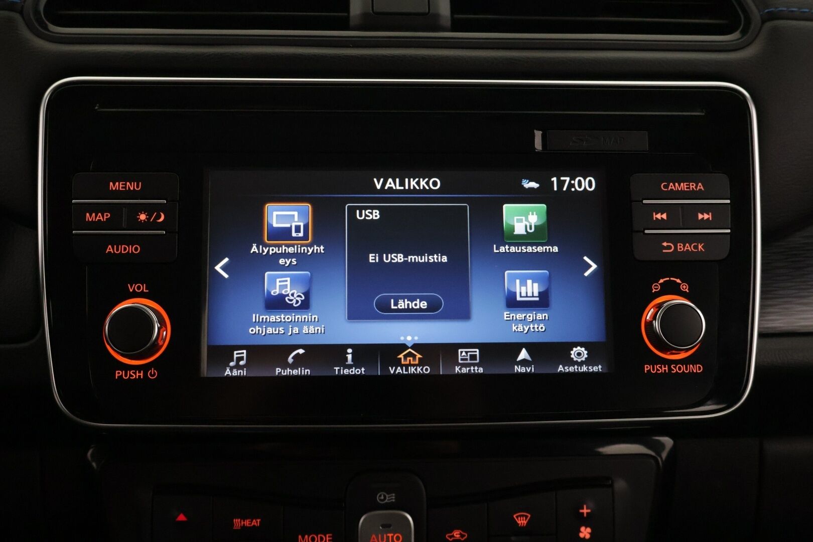 Nissan Leaf 2019 N-Connecta 40 kWh FI * Suomi-auto / Adapt.Vakkari / 360° / Digimittari / Navi / Carplay * - Suomi-auto / Kahdet renkaat / Hyvät varusteet