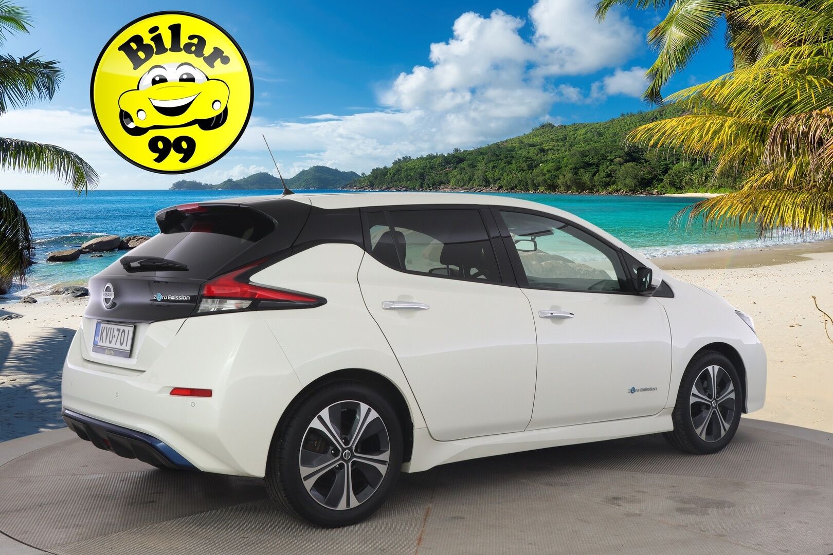 Nissan Leaf 2019 N-Connecta 40 kWh FI * Suomi-auto / Adapt.Vakkari / 360° / Digimittari / Navi / Carplay * - Suomi-auto / Kahdet renkaat / Hyvät varusteet