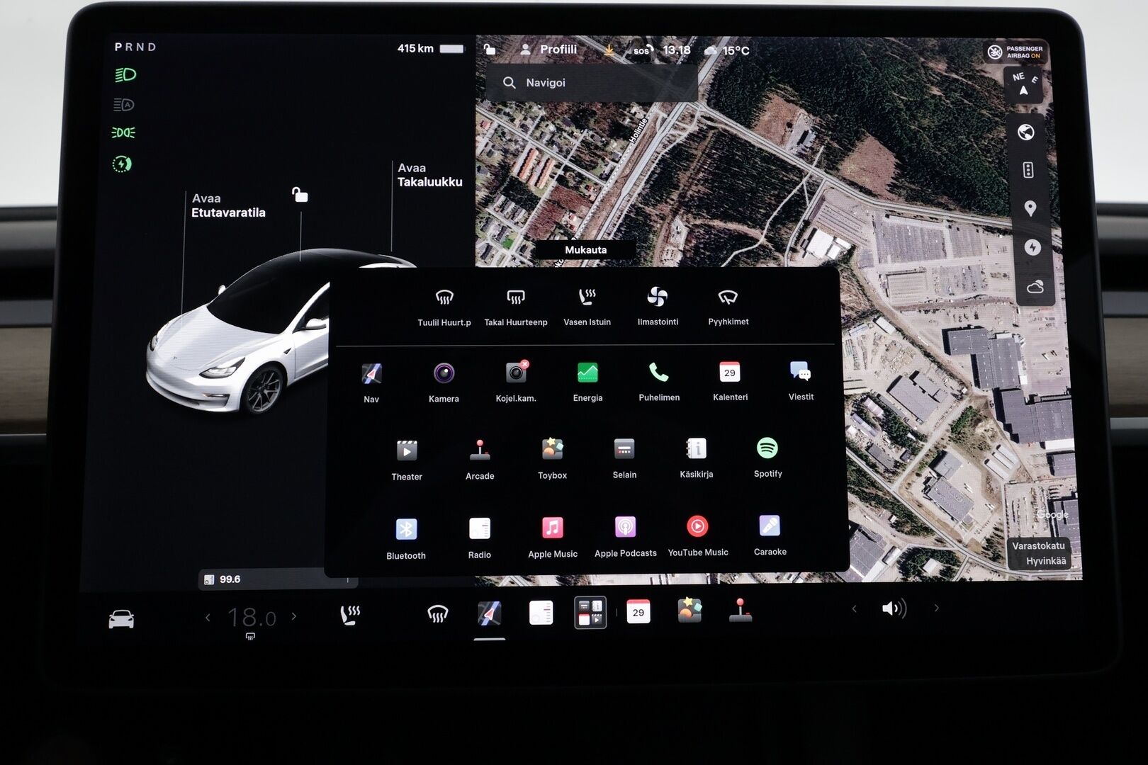 Tesla Model 3 2021 Standard Range Plus - | Akku juuri vaihdettu! | ILP | ACC | Lasikatto | Matrix-LED | P.Kamera | Muistipenkki | Premium Speakers | Navi | Kaistavahti | Keyless | 