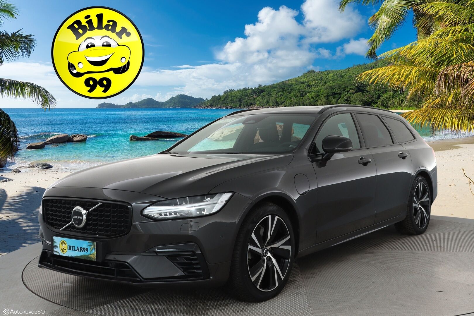 Volvo V90 2023 T6 AWD Plus Dark Long Range - Panorama / 360° Kamera / Adapt.Vakkari / Full-LED / Sporttinahat Muistilla / Koukku / Harman/Kardon! - KORKO VAIN 3,99 %