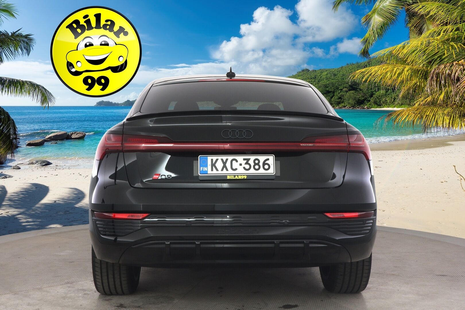 AUDI Q8 E-TRON 2024 Sportback 55 e-tron quattro S line **Adapt.vakkari / Matrix LED / 360° Kamera / Sähköpenkit / Apple&Android** - 2,99 % KORKOTARJOUS TÄHÄN AUTOON - Näyttävä yksilö / Huippuvarusteet / Ilma-alusta / Black Optic -paketti / Keyless / Nahkasisusta