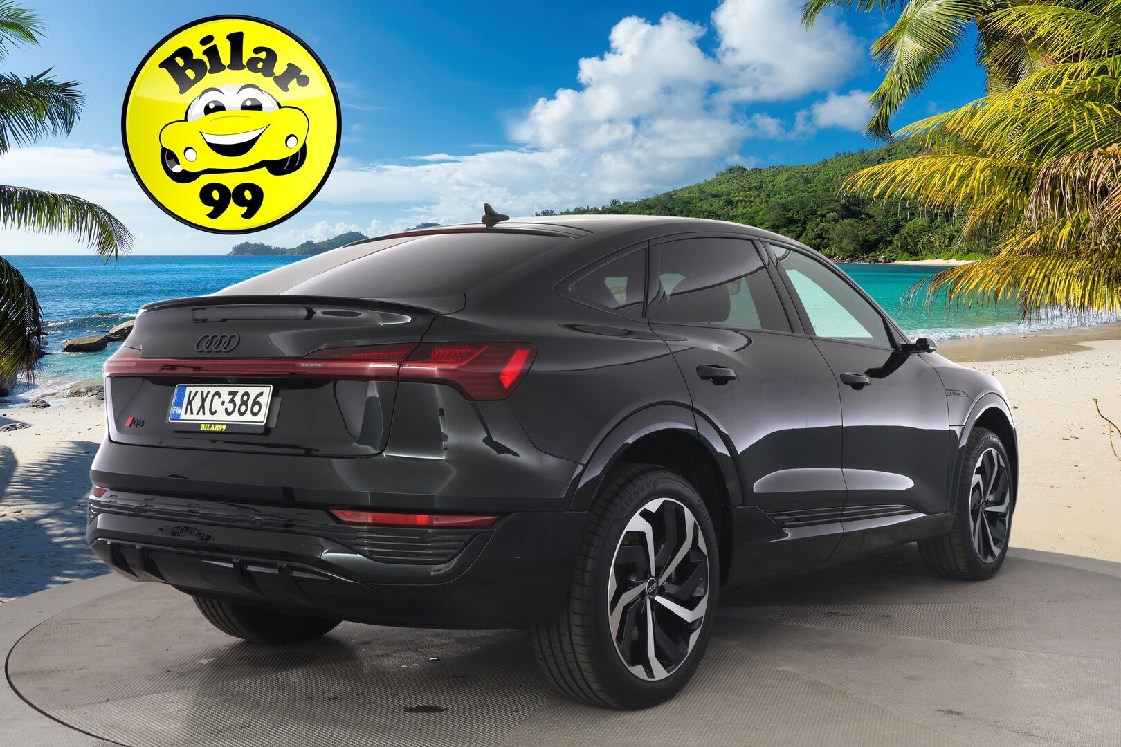 AUDI Q8 E-TRON 2024 Sportback 55 e-tron quattro S line **Adapt.vakkari / Matrix LED / 360° Kamera / Sähköpenkit / Apple&Android** - 2,99 % KORKOTARJOUS TÄHÄN AUTOON - Näyttävä yksilö / Huippuvarusteet / Ilma-alusta / Black Optic -paketti / Keyless / Nahkasisusta