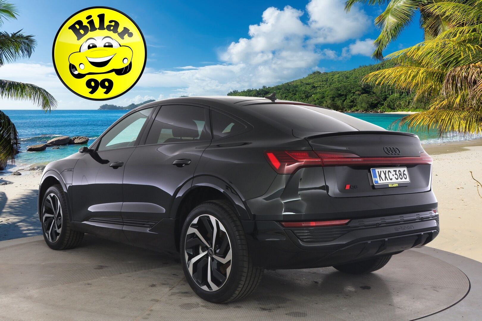 AUDI Q8 E-TRON 2024 Sportback 55 e-tron quattro S line **Adapt.vakkari / Matrix LED / 360° Kamera / Sähköpenkit / Apple&Android** - 2,99 % KORKOTARJOUS TÄHÄN AUTOON - Näyttävä yksilö / Huippuvarusteet / Ilma-alusta / Black Optic -paketti / Keyless / Nahkasisusta
