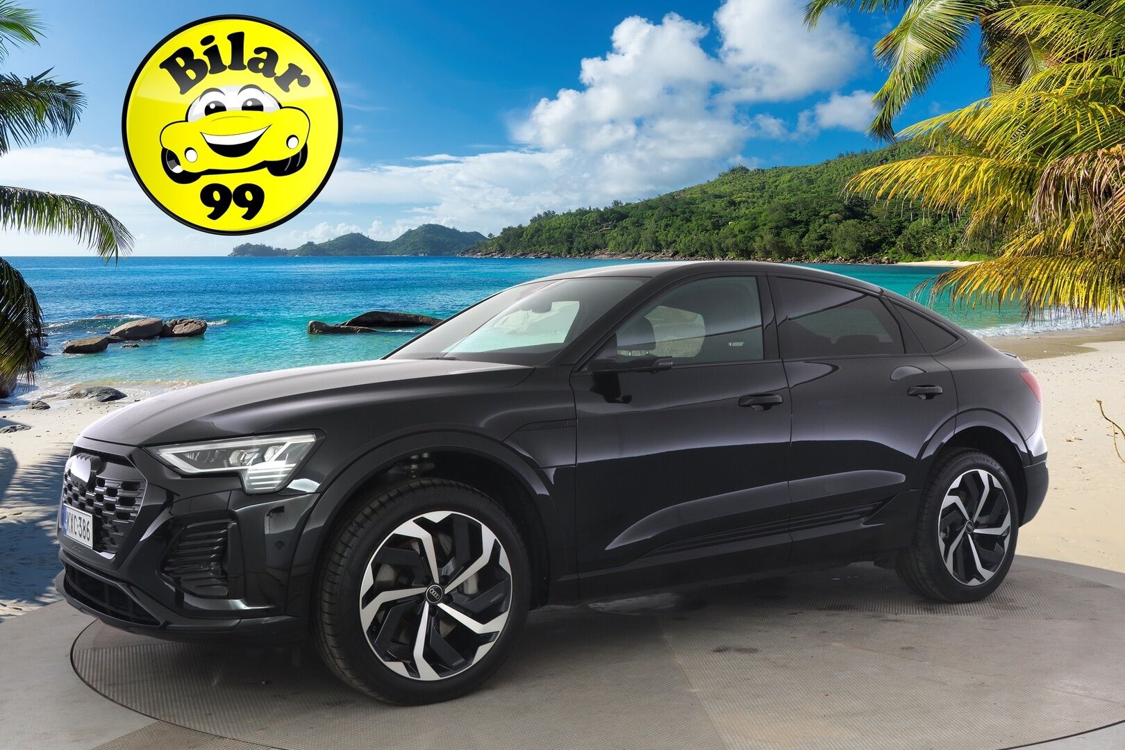AUDI Q8 E-TRON 2024 Sportback 55 e-tron quattro S line **Adapt.vakkari / Matrix LED / 360° Kamera / Sähköpenkit / Apple&Android** - 2,99 % KORKOTARJOUS TÄHÄN AUTOON - Näyttävä yksilö / Huippuvarusteet / Ilma-alusta / Black Optic -paketti / Keyless / Nahkasisusta