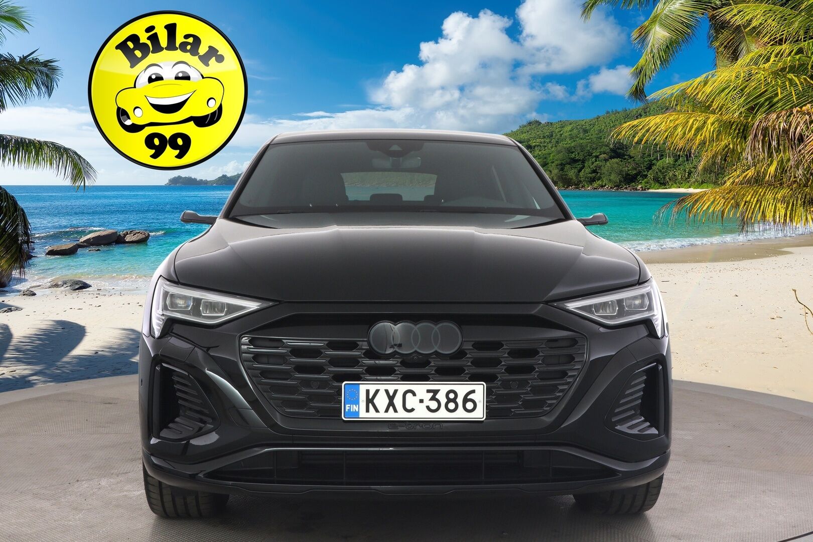 AUDI Q8 E-TRON 2024 Sportback 55 e-tron quattro S line **Adapt.vakkari / Matrix LED / 360° Kamera / Sähköpenkit / Apple&Android** - 2,99 % KORKOTARJOUS TÄHÄN AUTOON - Näyttävä yksilö / Huippuvarusteet / Ilma-alusta / Black Optic -paketti / Keyless / Nahkasisusta