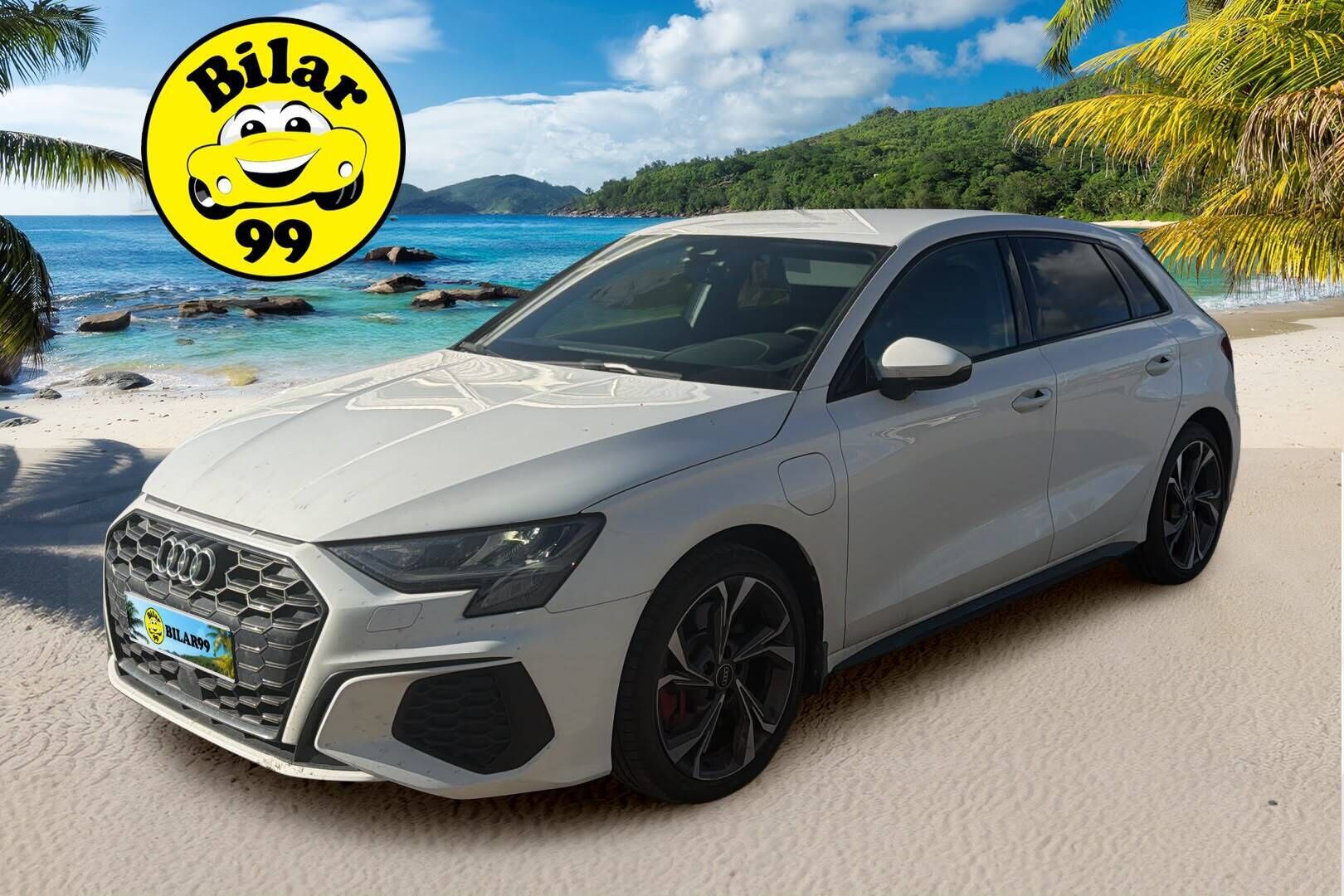 AUDI A3 2021 Sportback Business S-line 45 TFSI e - / Adapt. Vakkari / 2x vanteet / Black Optic /  Sporttipenkit / LED / Navi / Apple&Android / Digimittaristo