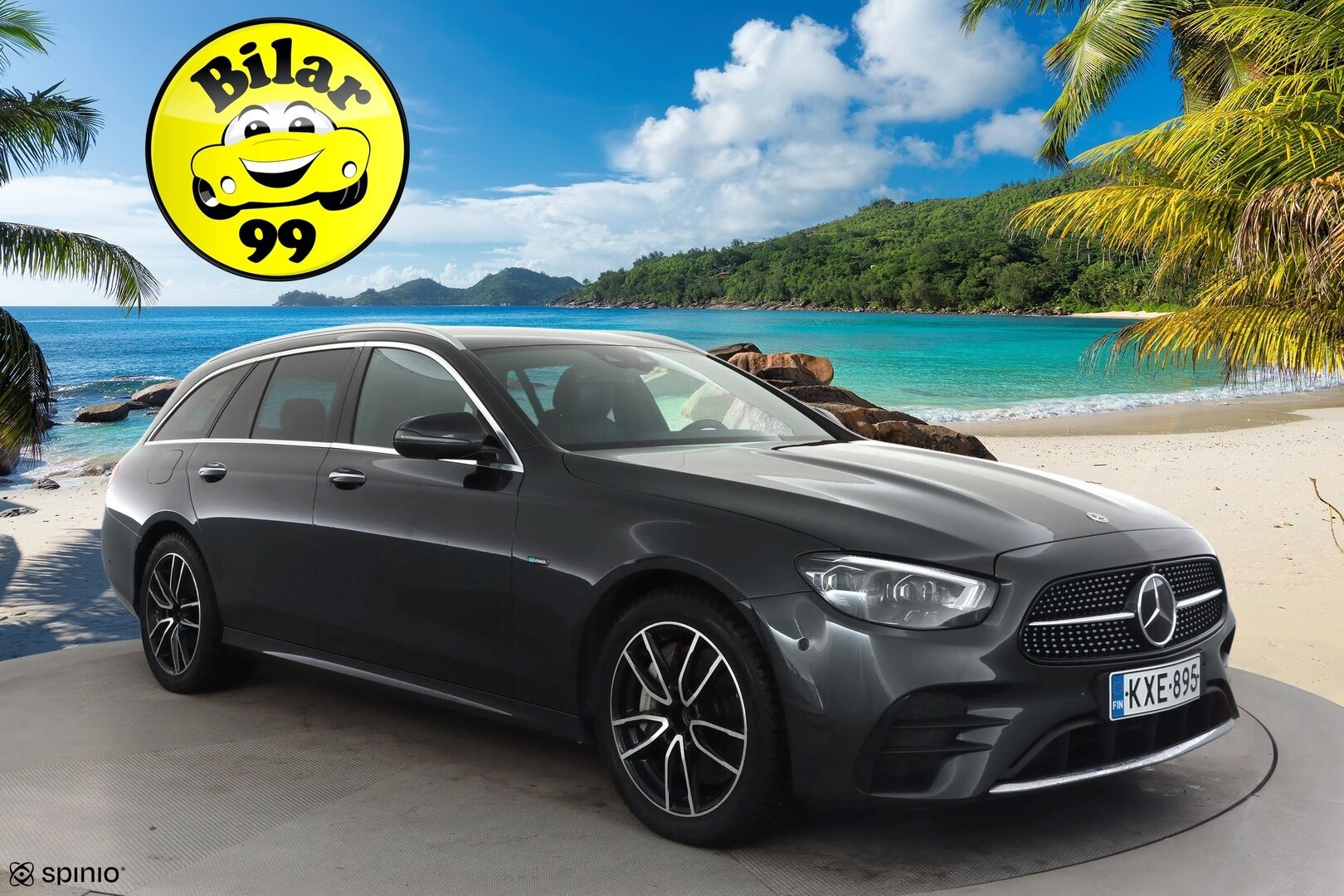 Mercedes-Benz E 2021 300 e T A Business EQ Power AMG * Distronic+Q / 360 / Sportnahat / Multibeam / Widescreen / Navi / Blis / Keyless * - Koukku / 2x Latauskaapelit / Kahdet renkaat aluvanteilla - HULLUT AVAJAISHULINAT KORKOTARJOUS 3,29 %